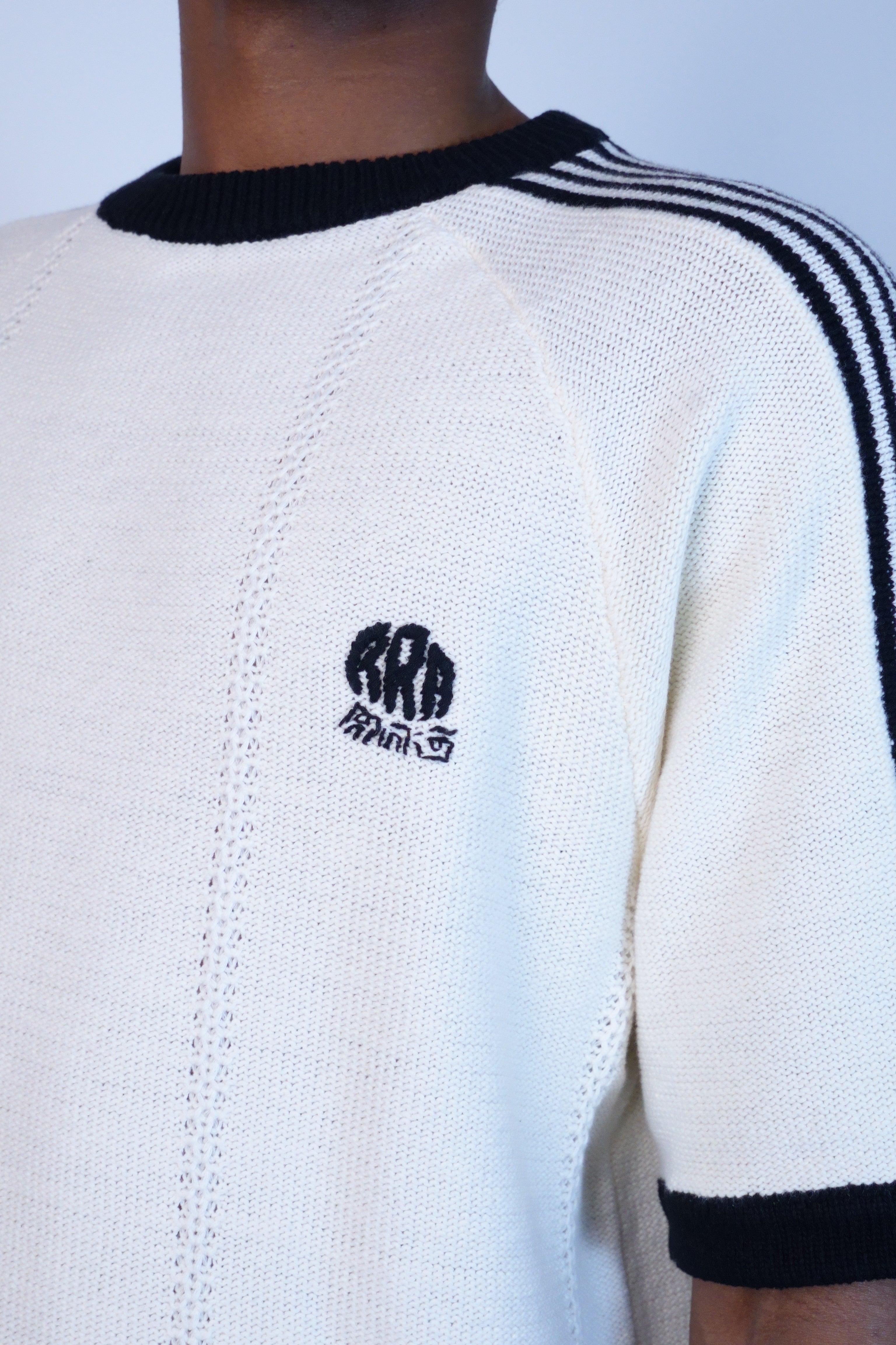 Knitted Training T-Shirt Off White