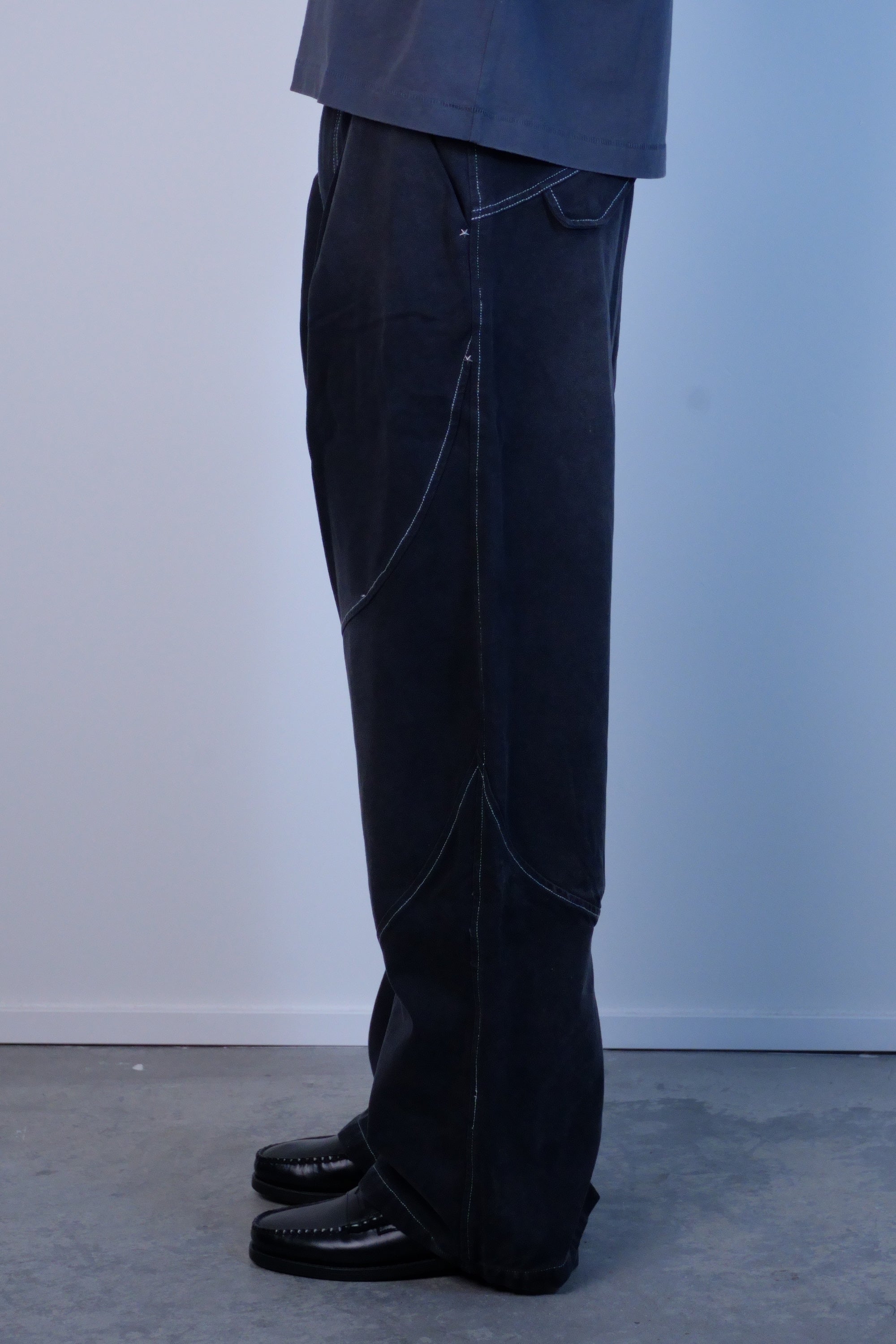 Denim Slant Pant Washed Black