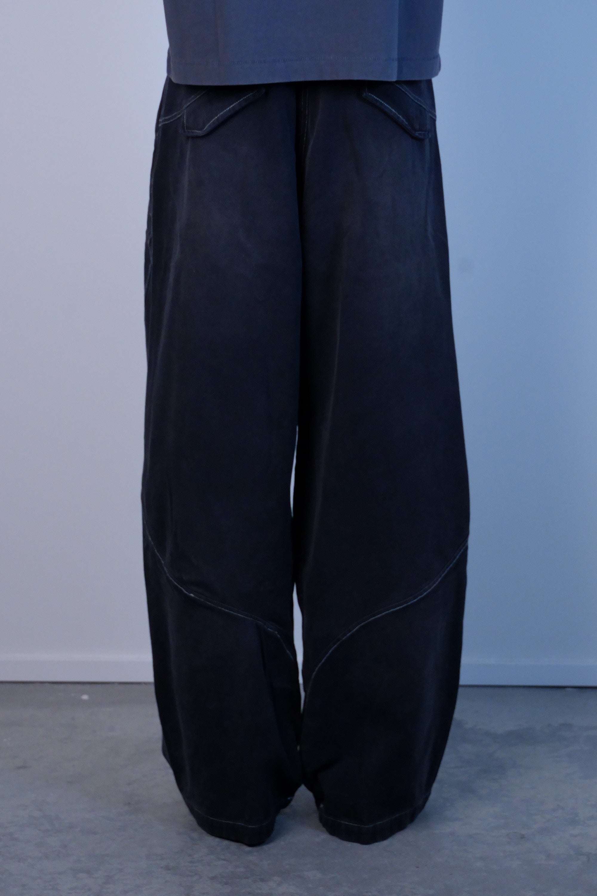 Denim Slant Pant Washed Black