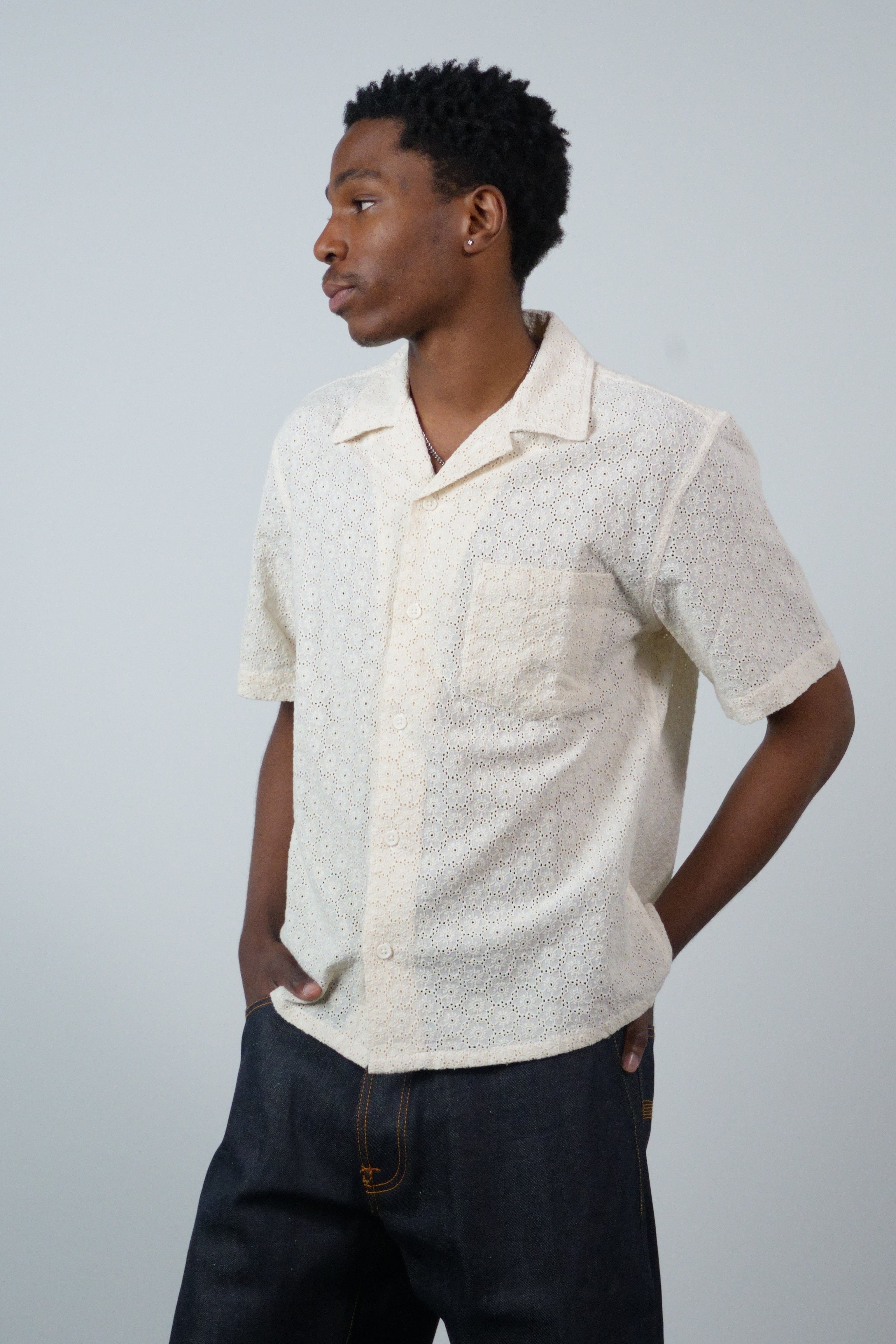 Floral Eyelet SS Natural