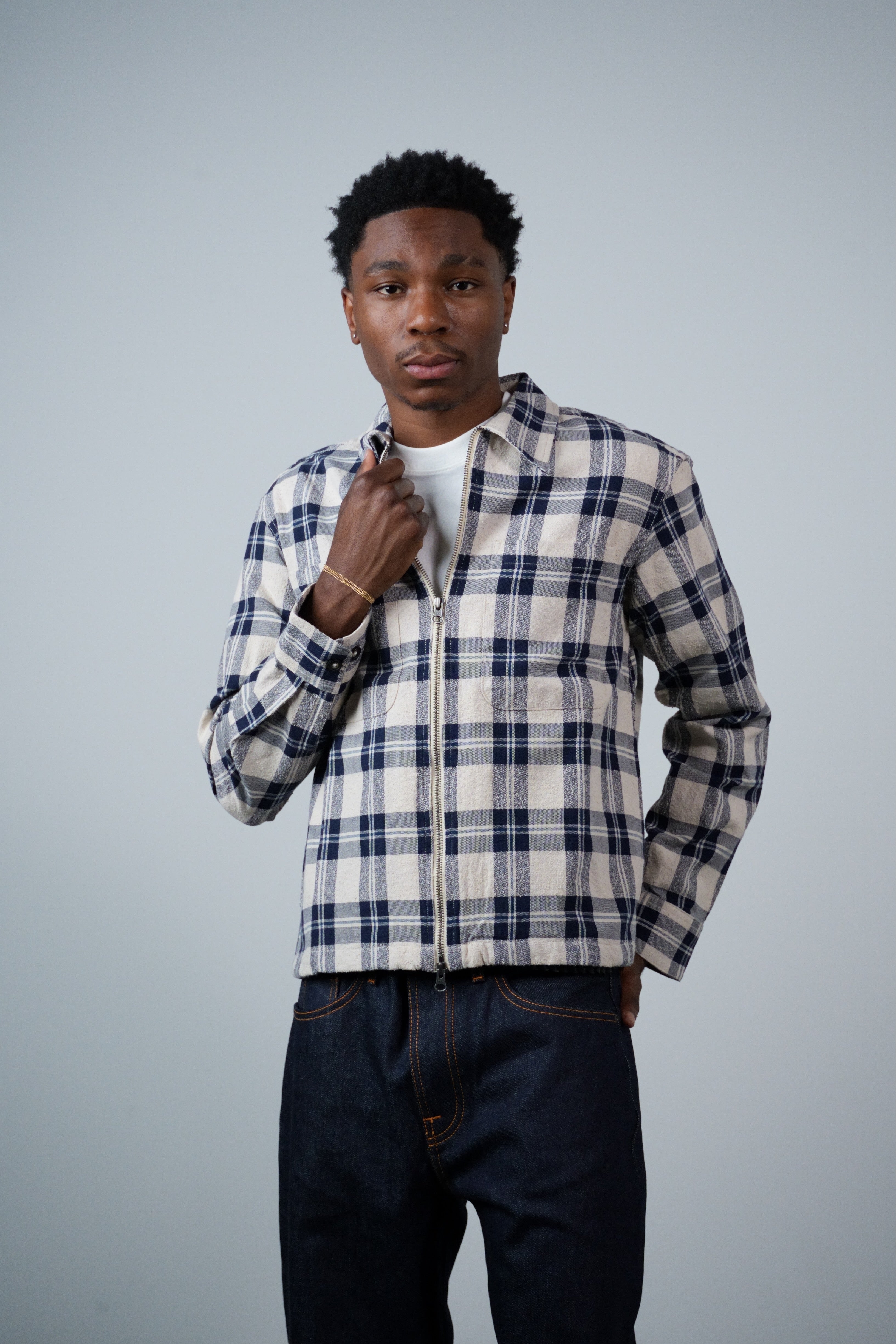 Capricorn Plaid Zip Jacket