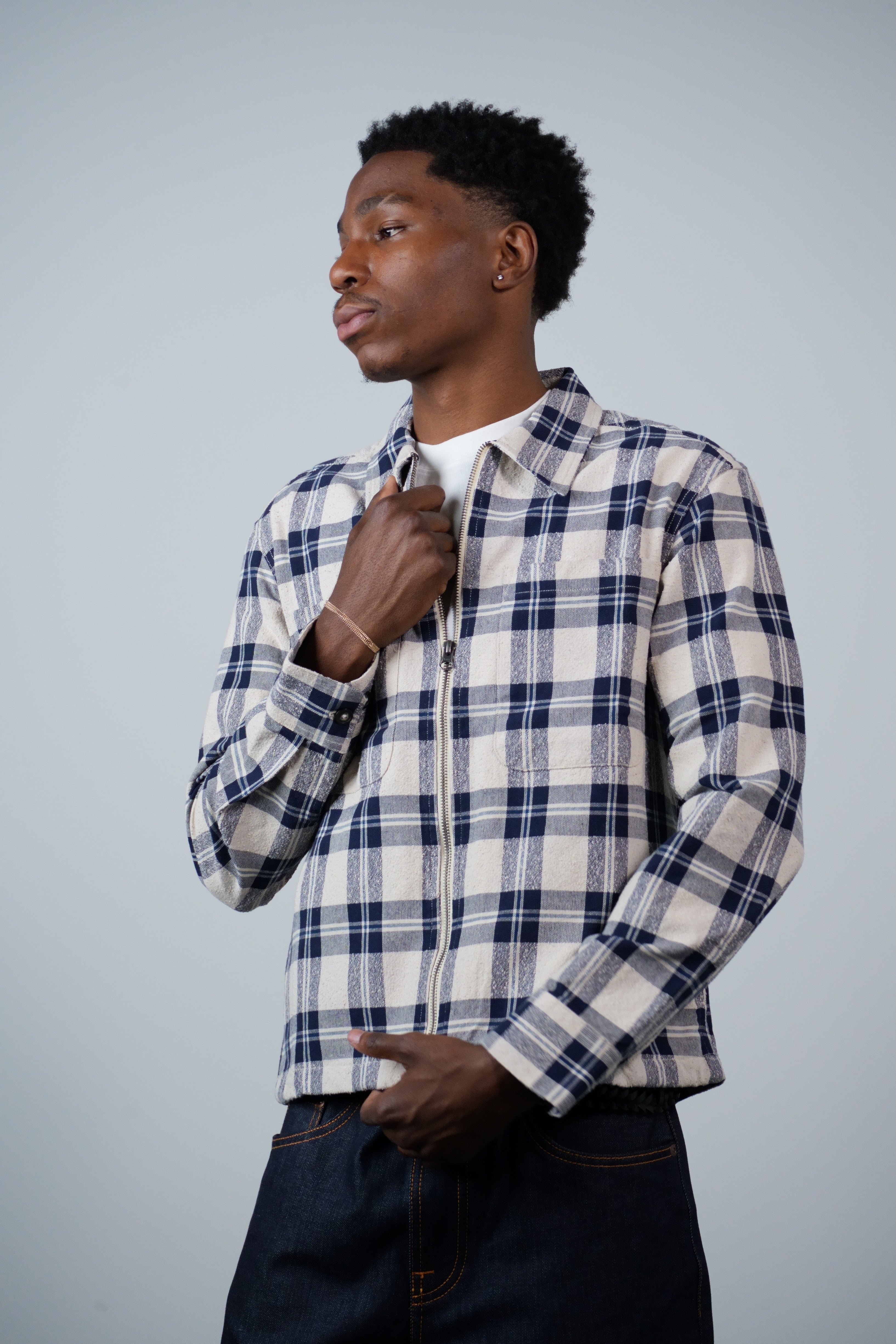 Capricorn Plaid Zip Jacket