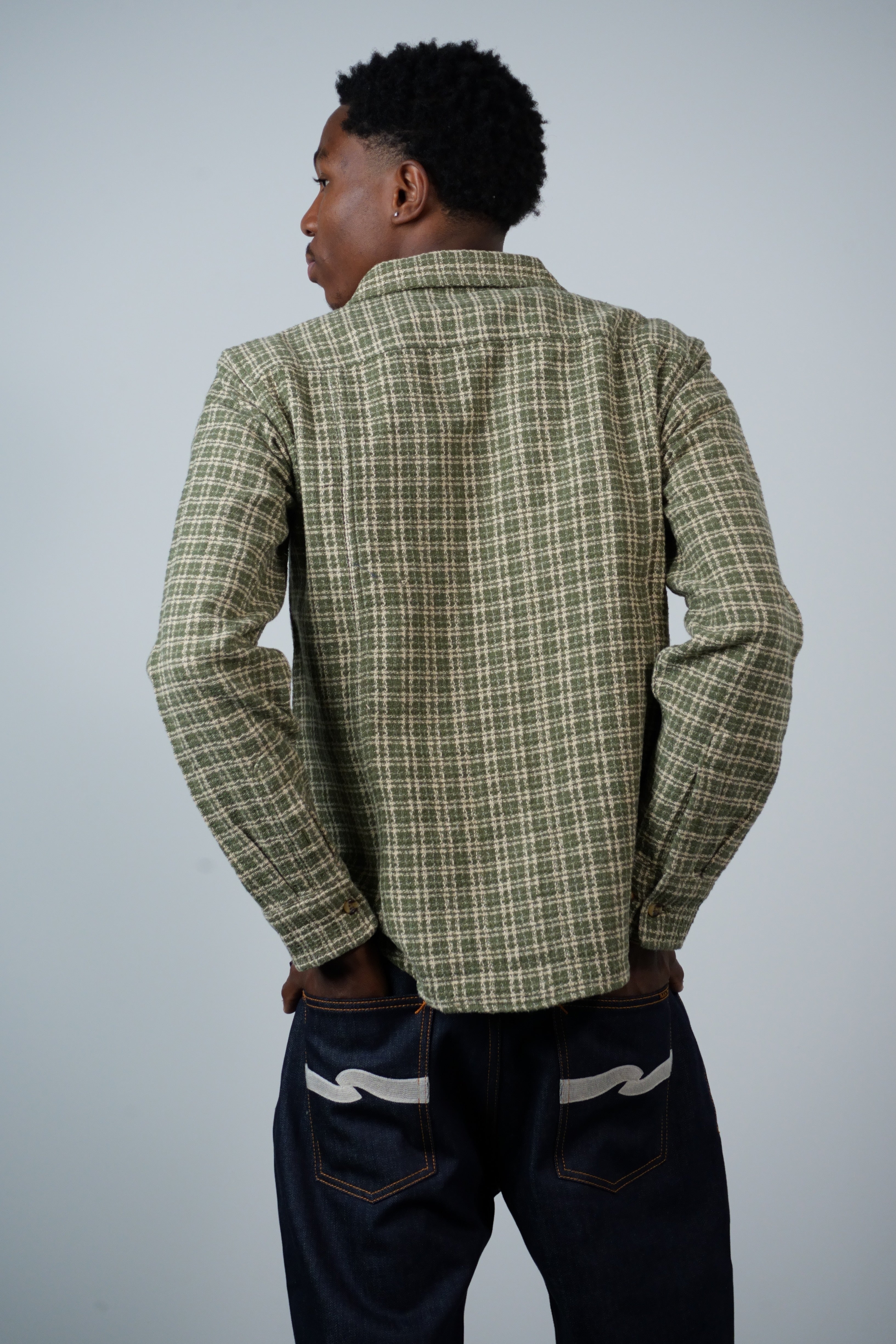 Reverse Tweed LS Green