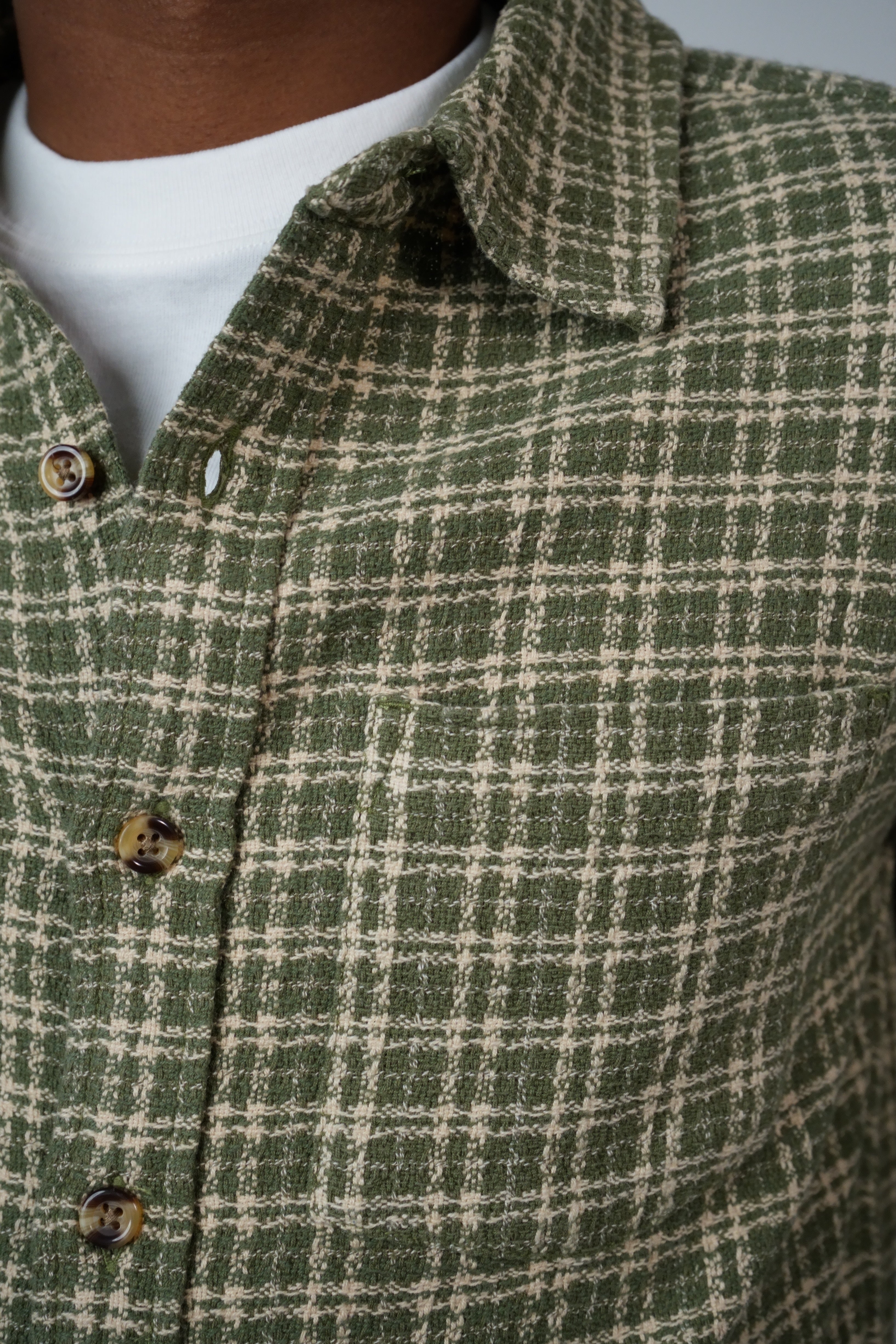 Reverse Tweed LS Green