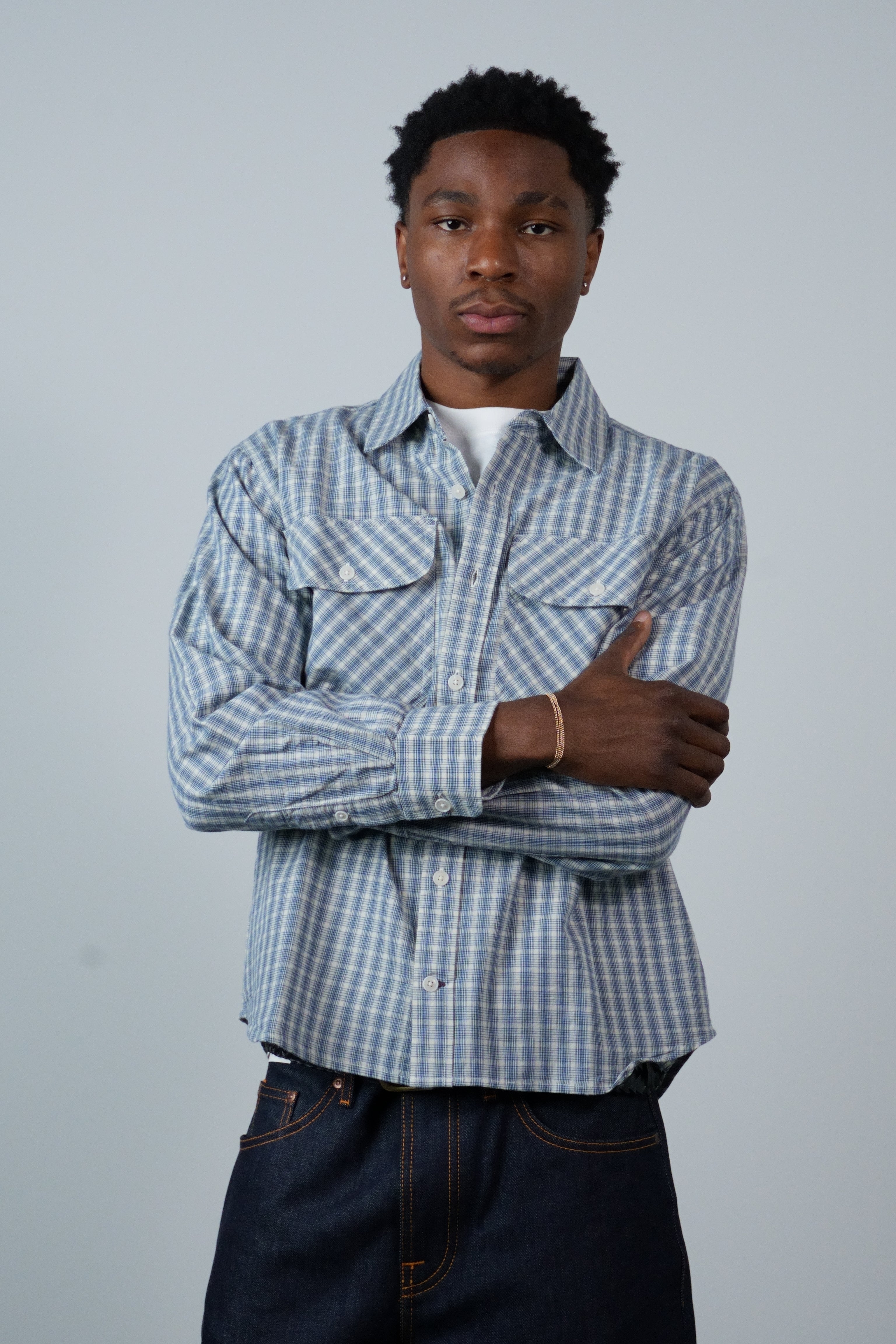 Americana Check LS Blue