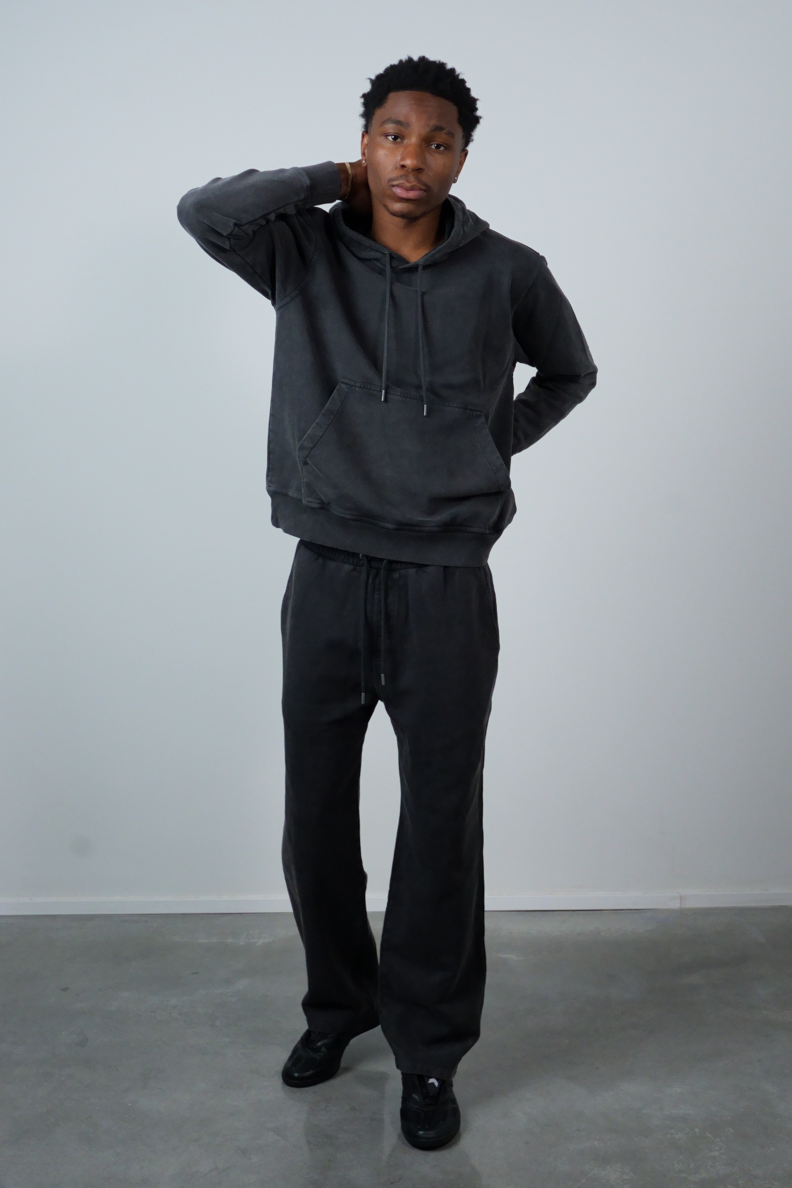 French Terry Hoodie Black