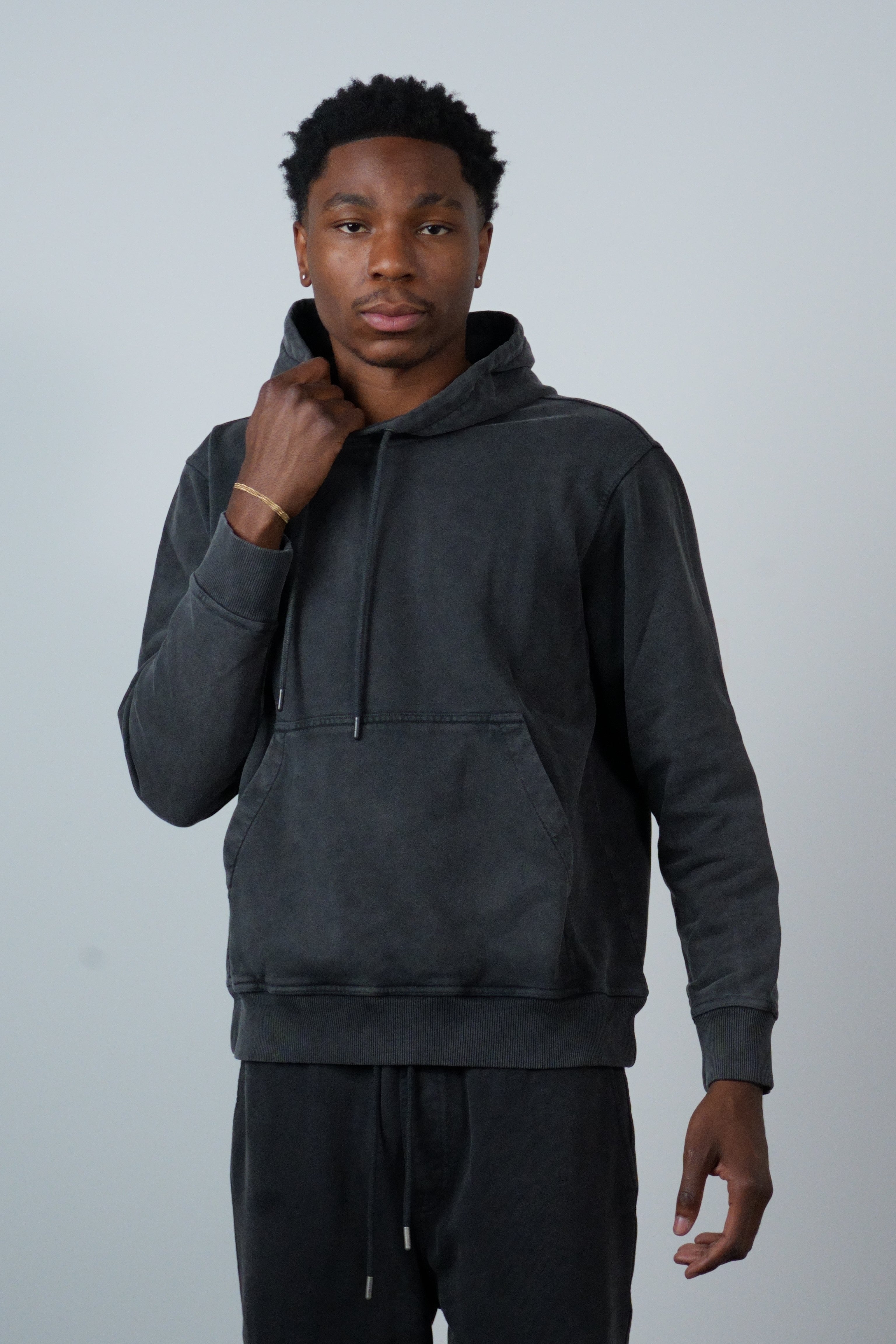 French Terry Hoodie Black