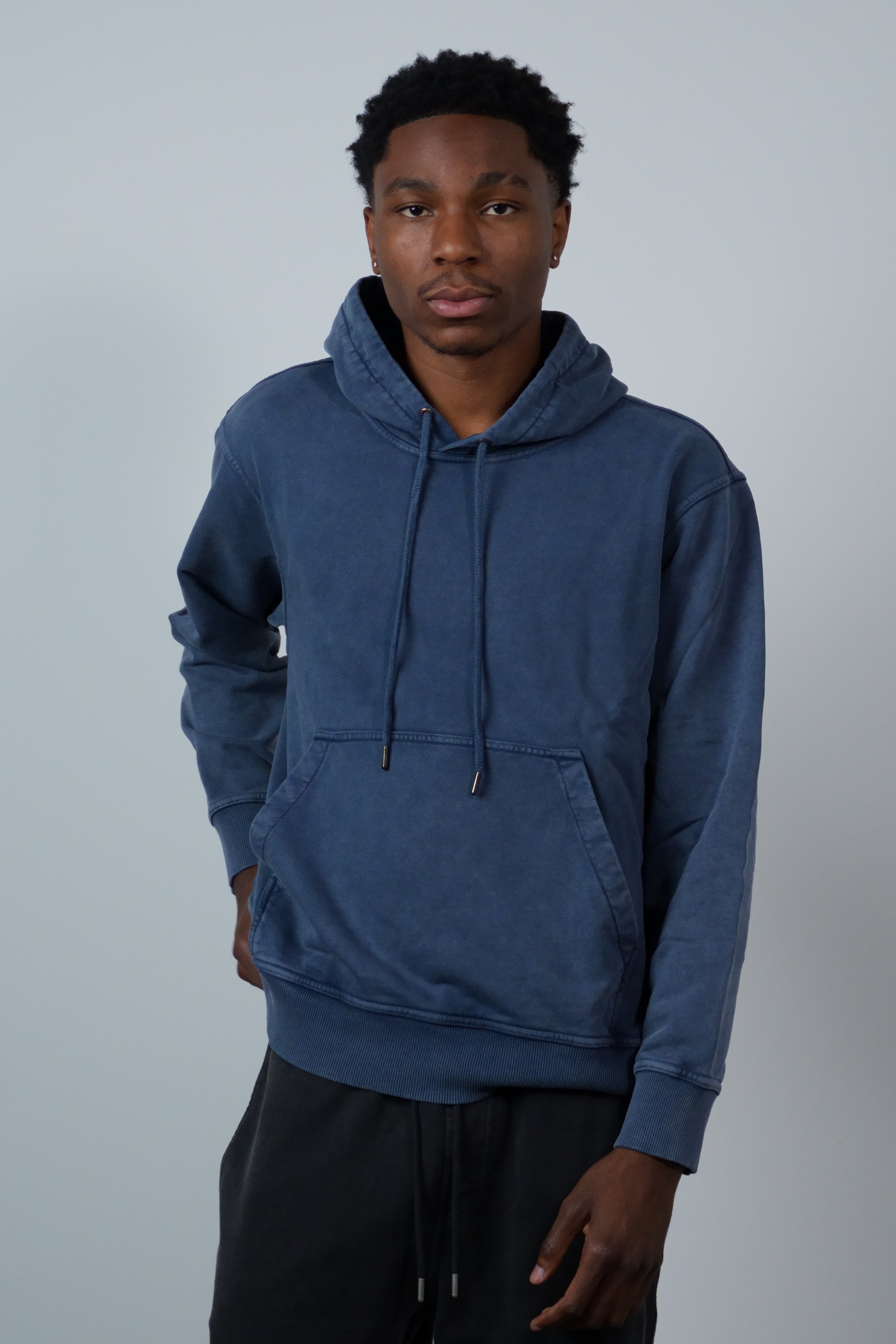 French Terry Hoodie Navy