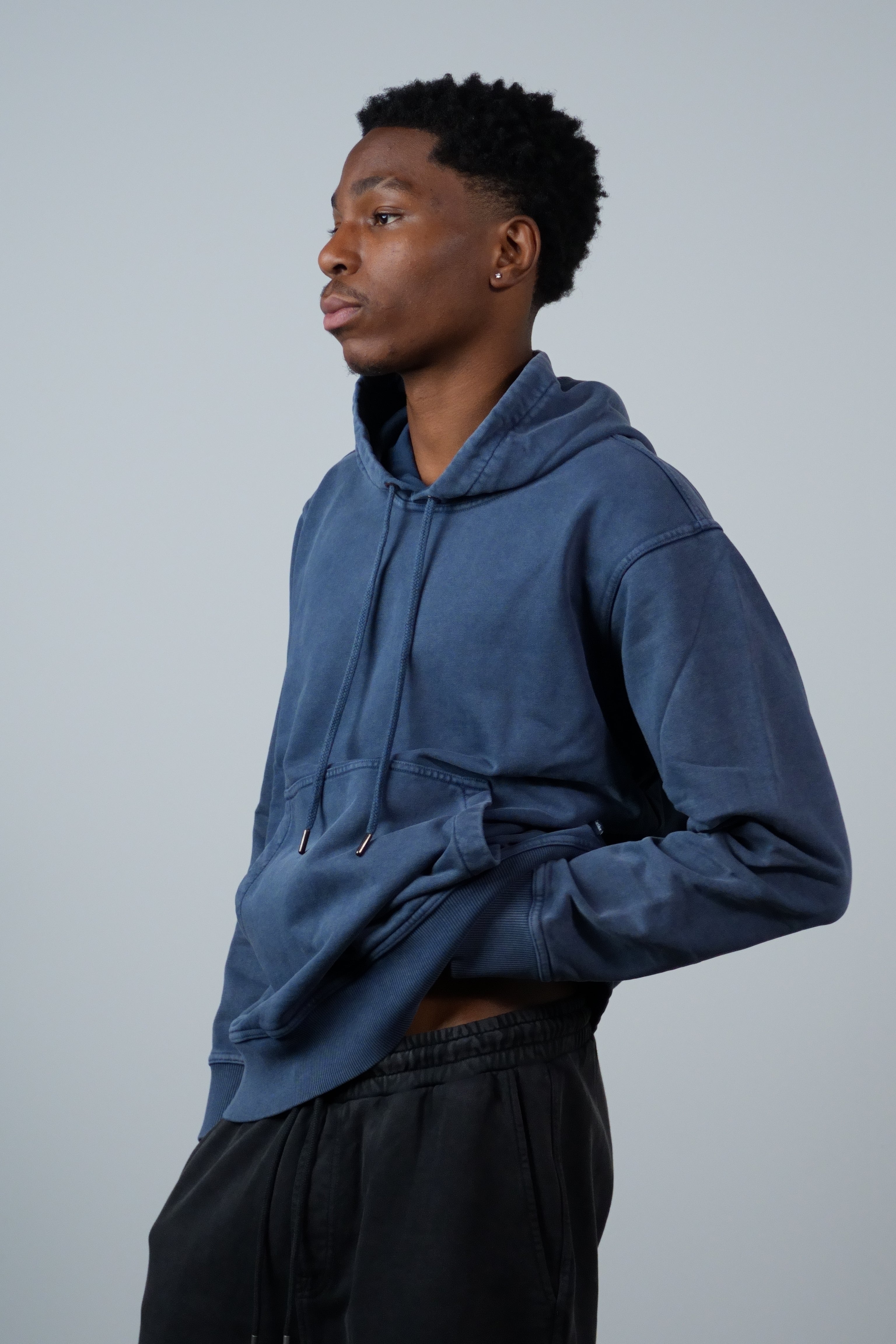 French Terry Hoodie Navy