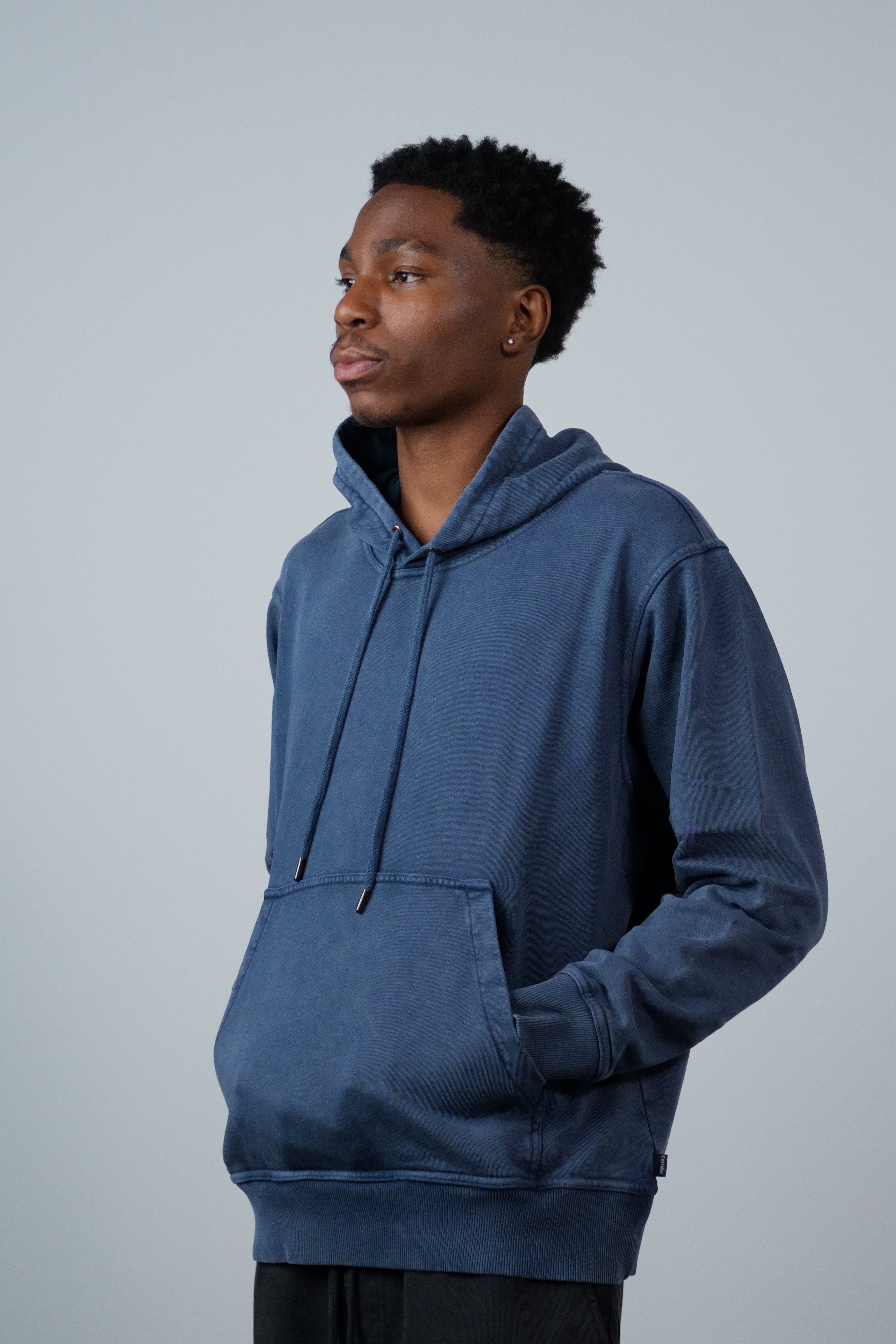French Terry Hoodie Navy