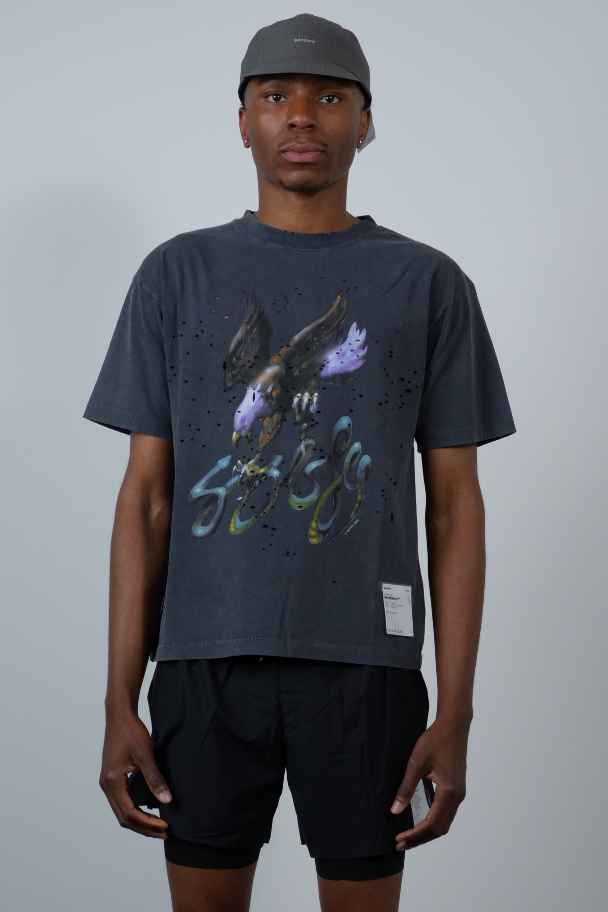 MothTech T-Shirt Aged Black Eagle