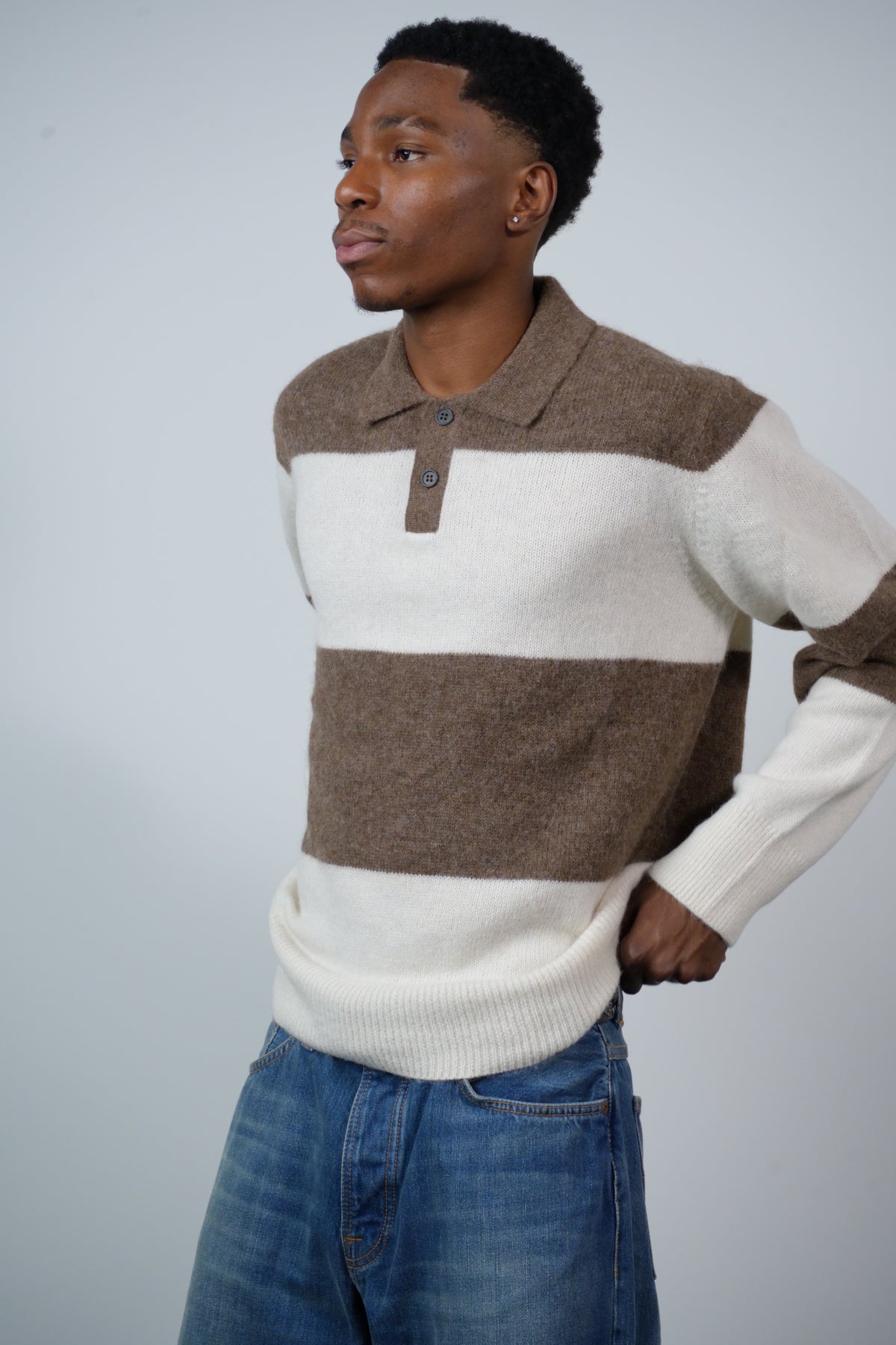 Brushed Knit Rugby Natural