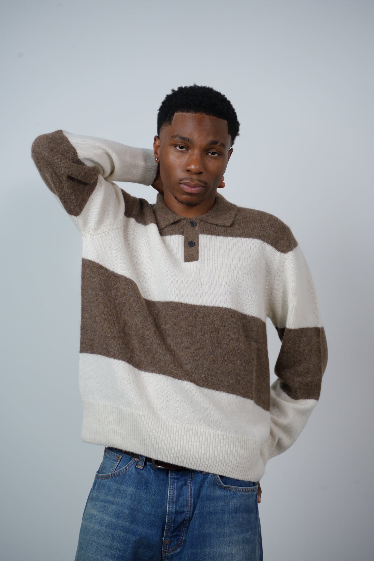 Brushed Knit Rugby Natural