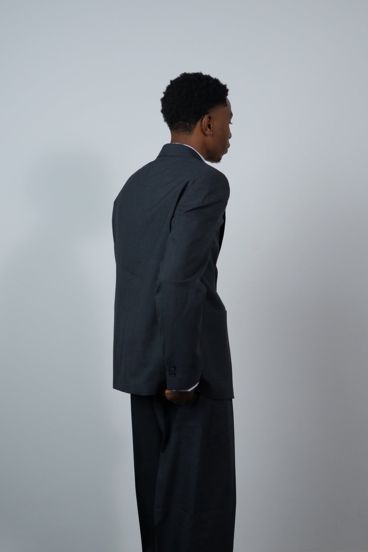 Patch Pocket Blazer Dark Grey Dry Wool