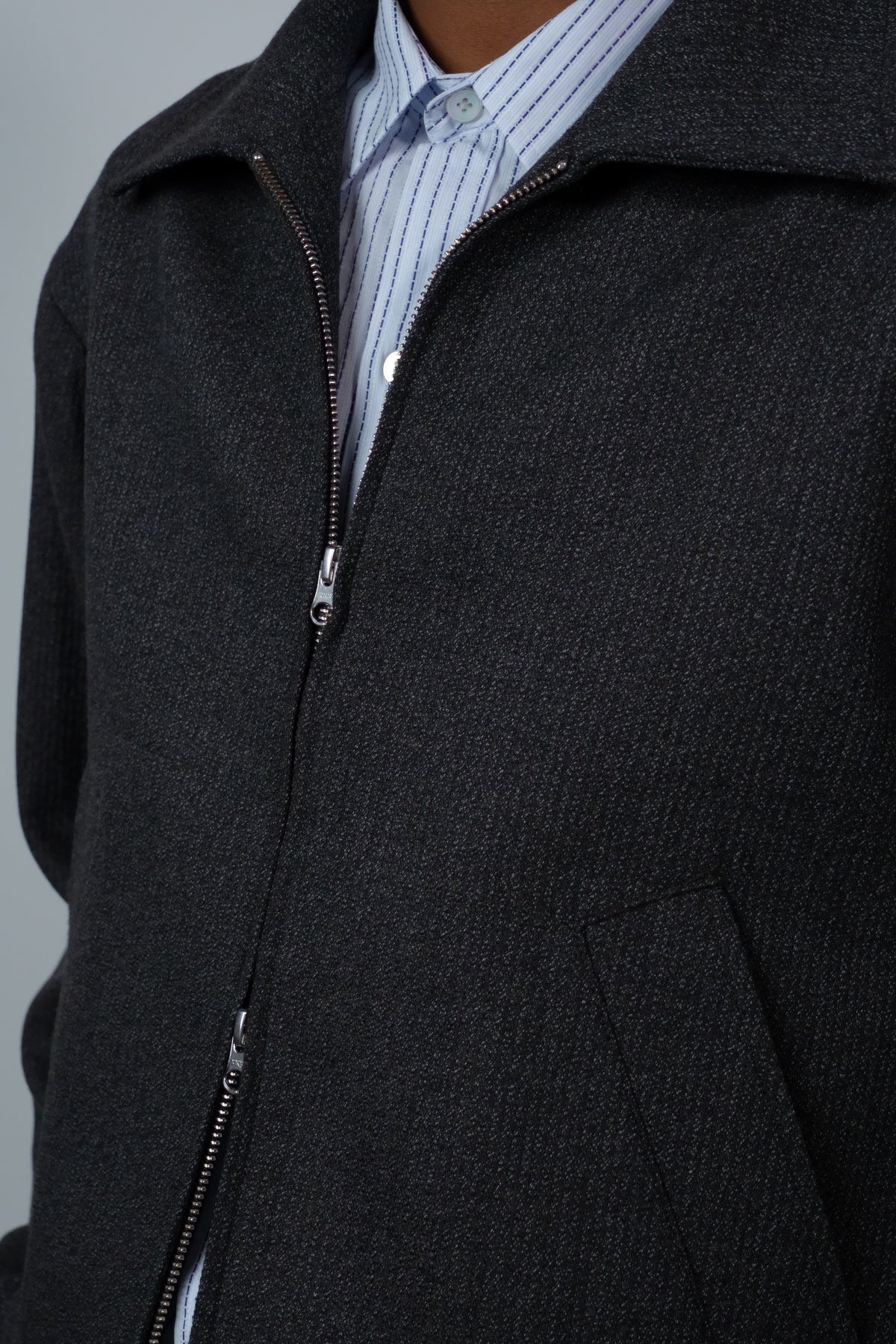 Mail Jacket Brown Melange Stripe