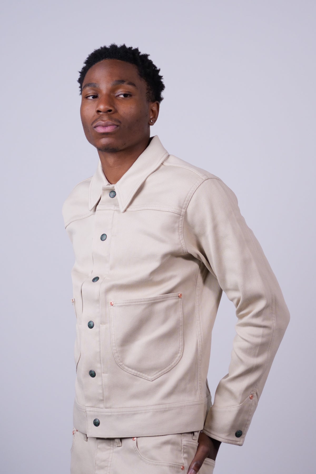 Bedford Cord Ranch Jacket Off White