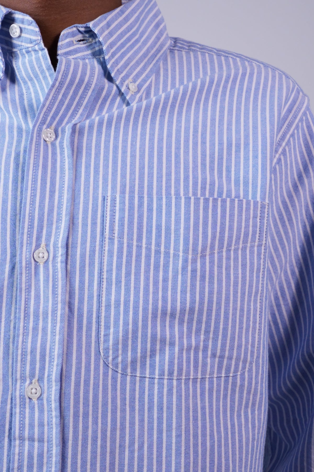 Oxford Cloth Button Down Shirt Blue/White Stripe