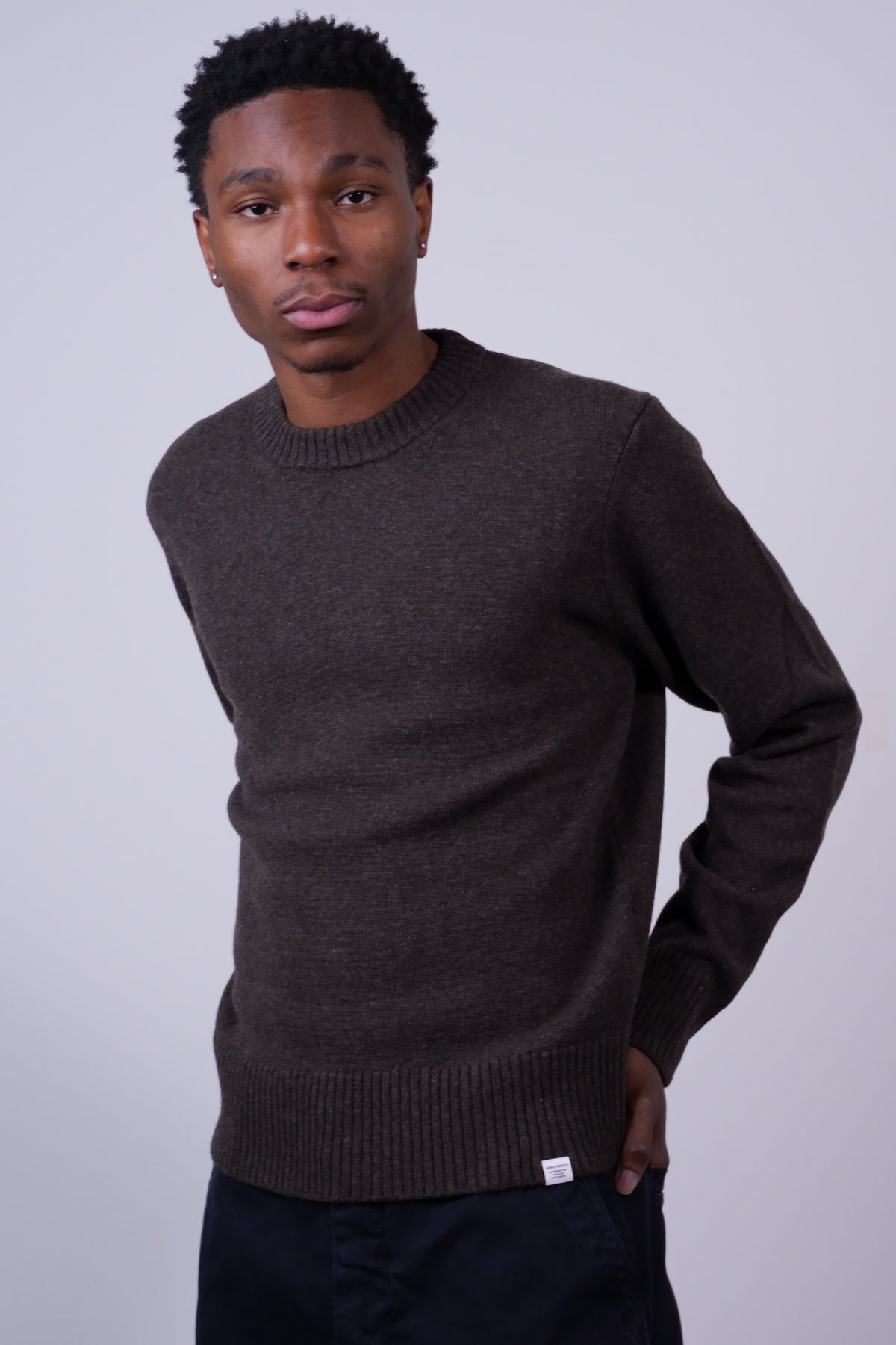 Stensmark Merino Lambswool Sweater Heathland Brown