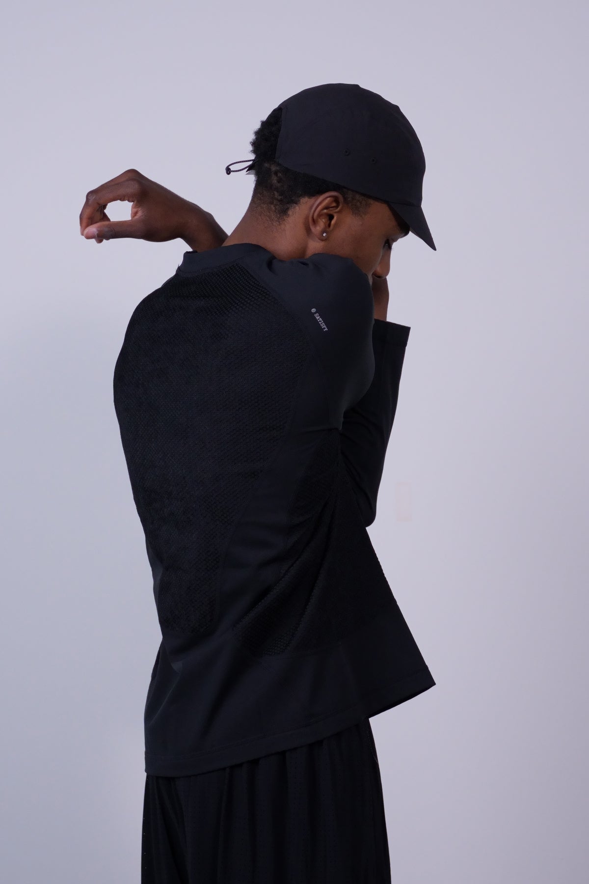 FuzzFleece Octa Long Tee Black