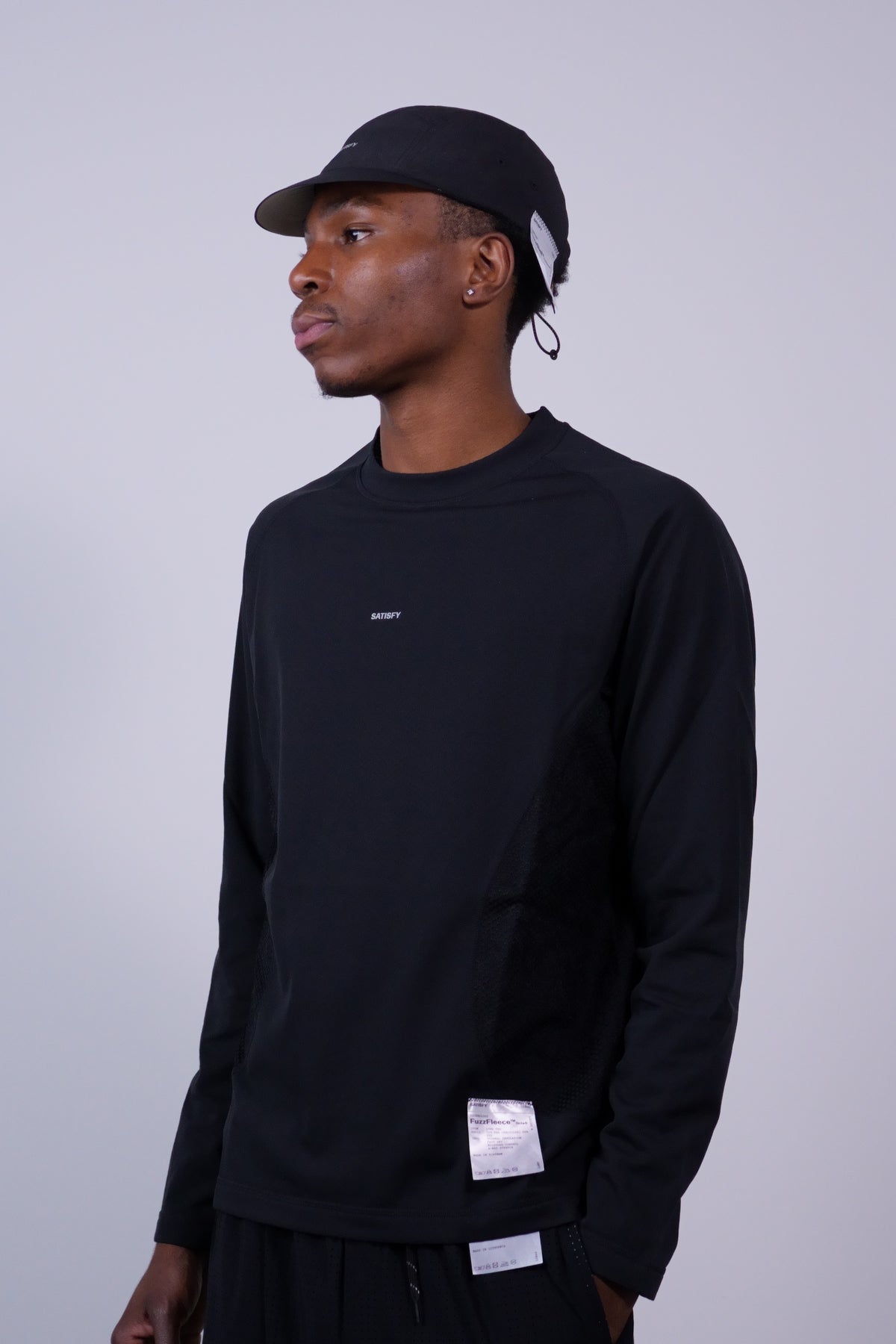 FuzzFleece Octa Long Tee Black
