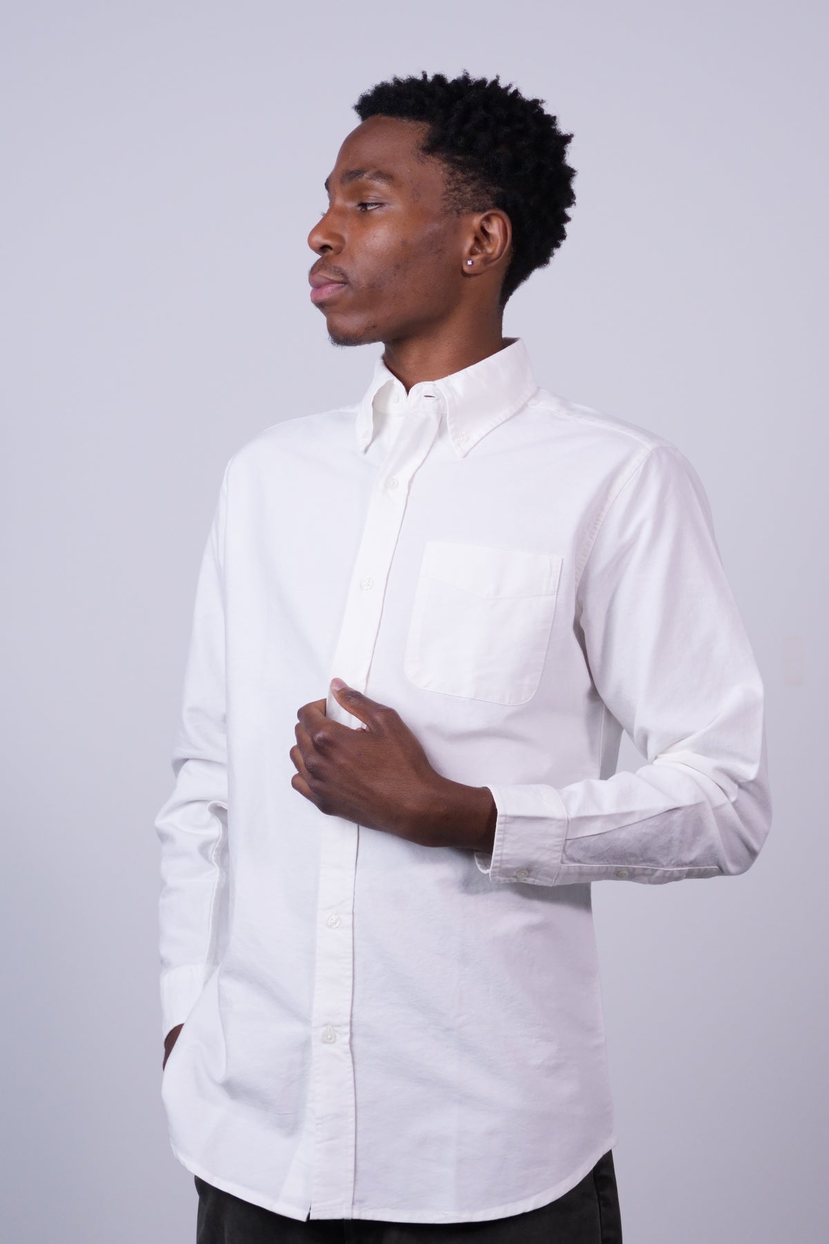 Oxford Cloth Button Down Shirt Classic White