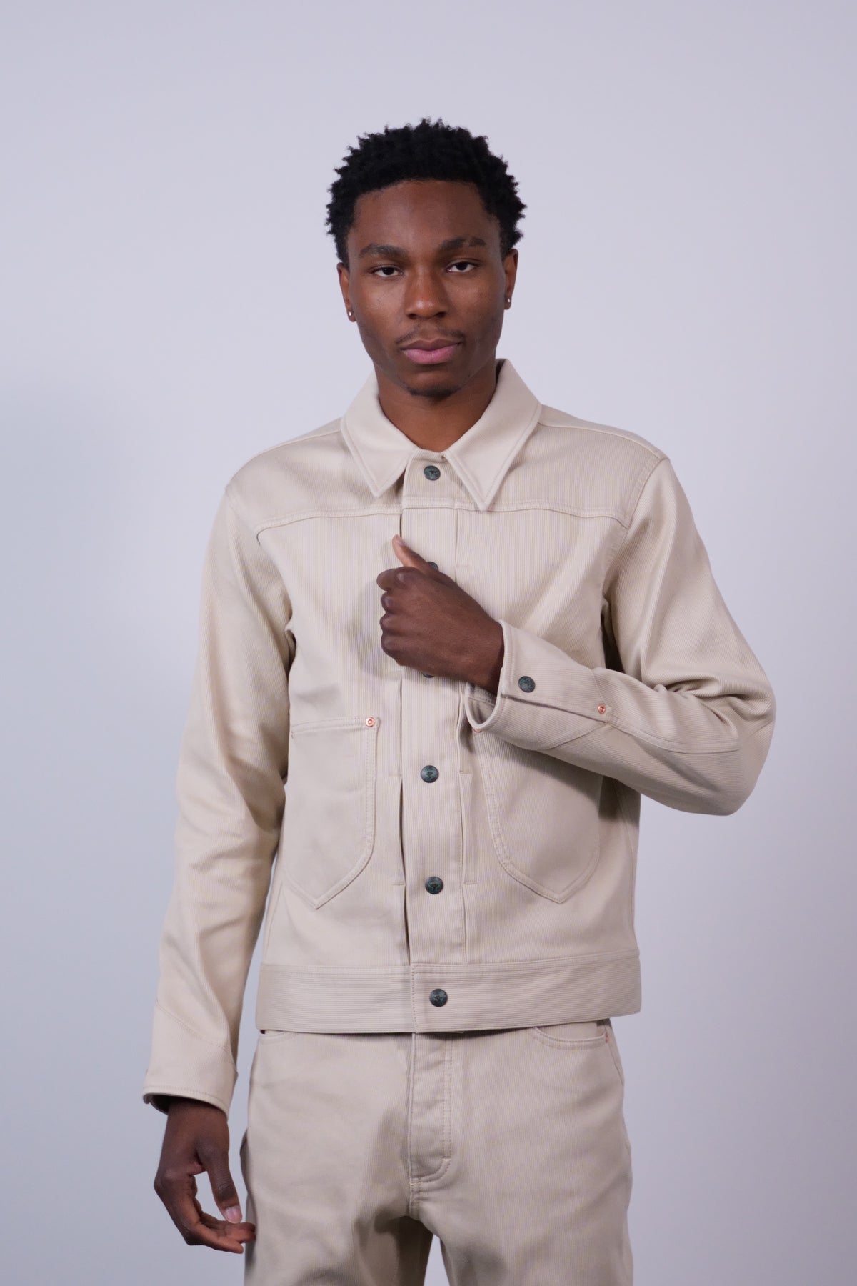 Bedford Cord Ranch Jacket Off White