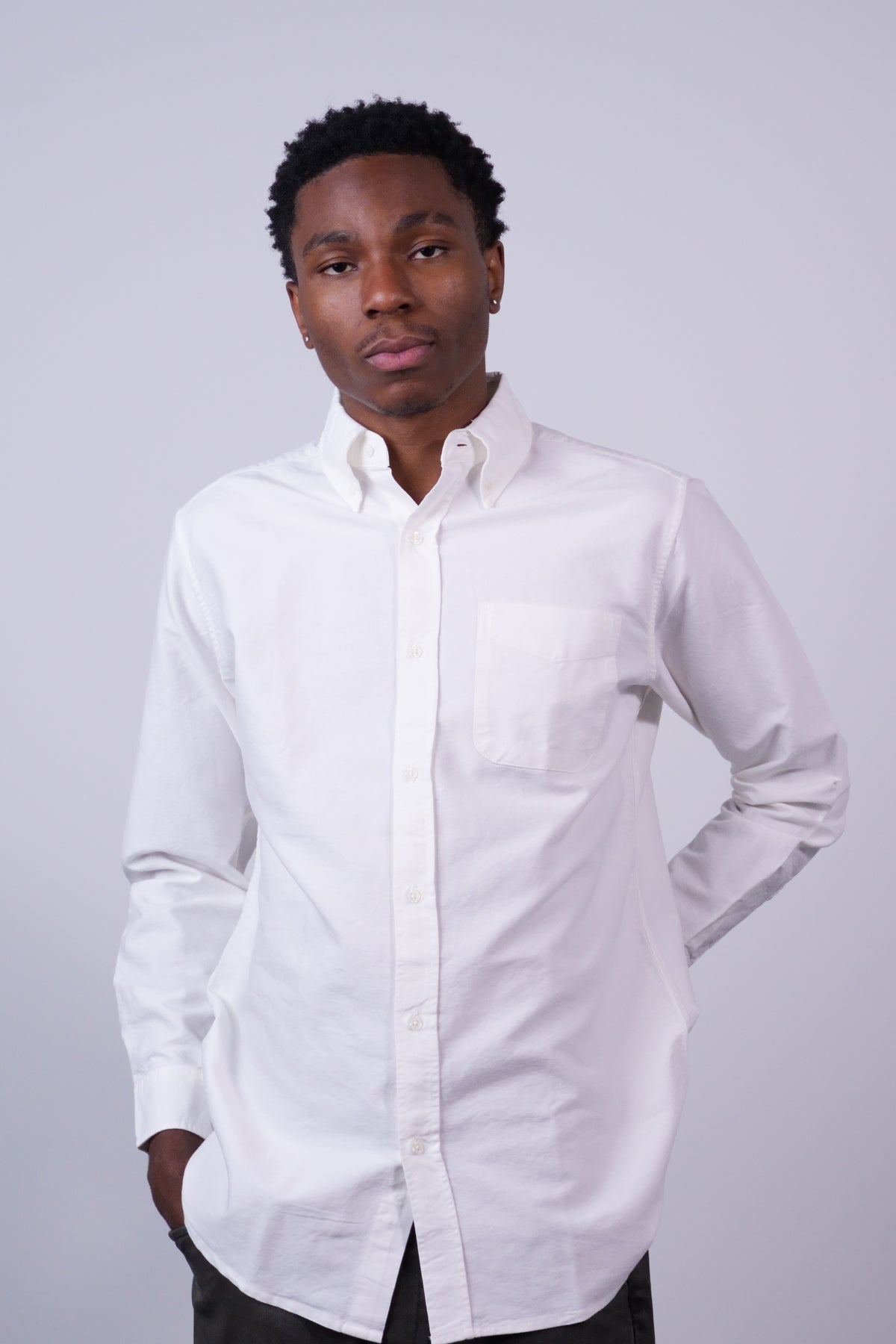 Oxford Cloth Button Down Shirt Classic White