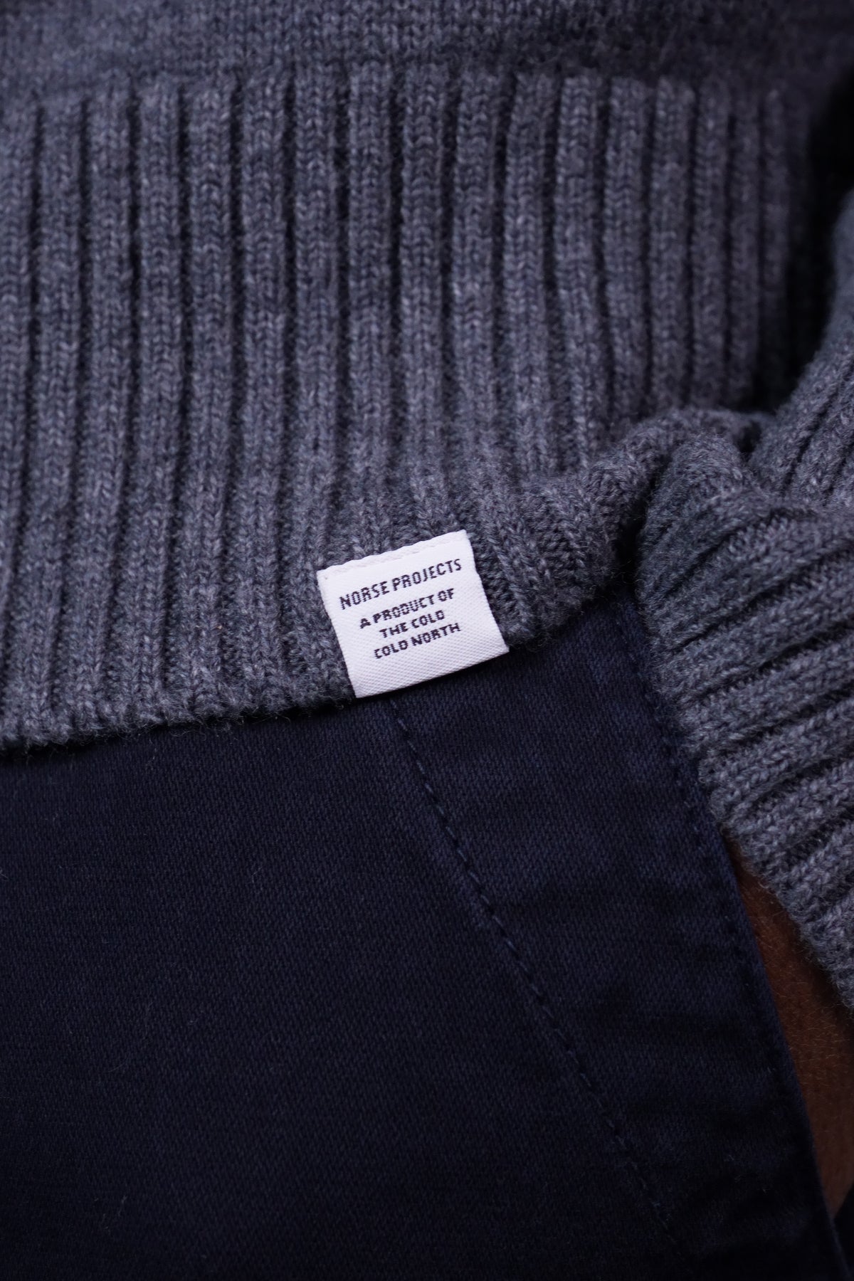 Anholt Lambswool Polo Grey Melange