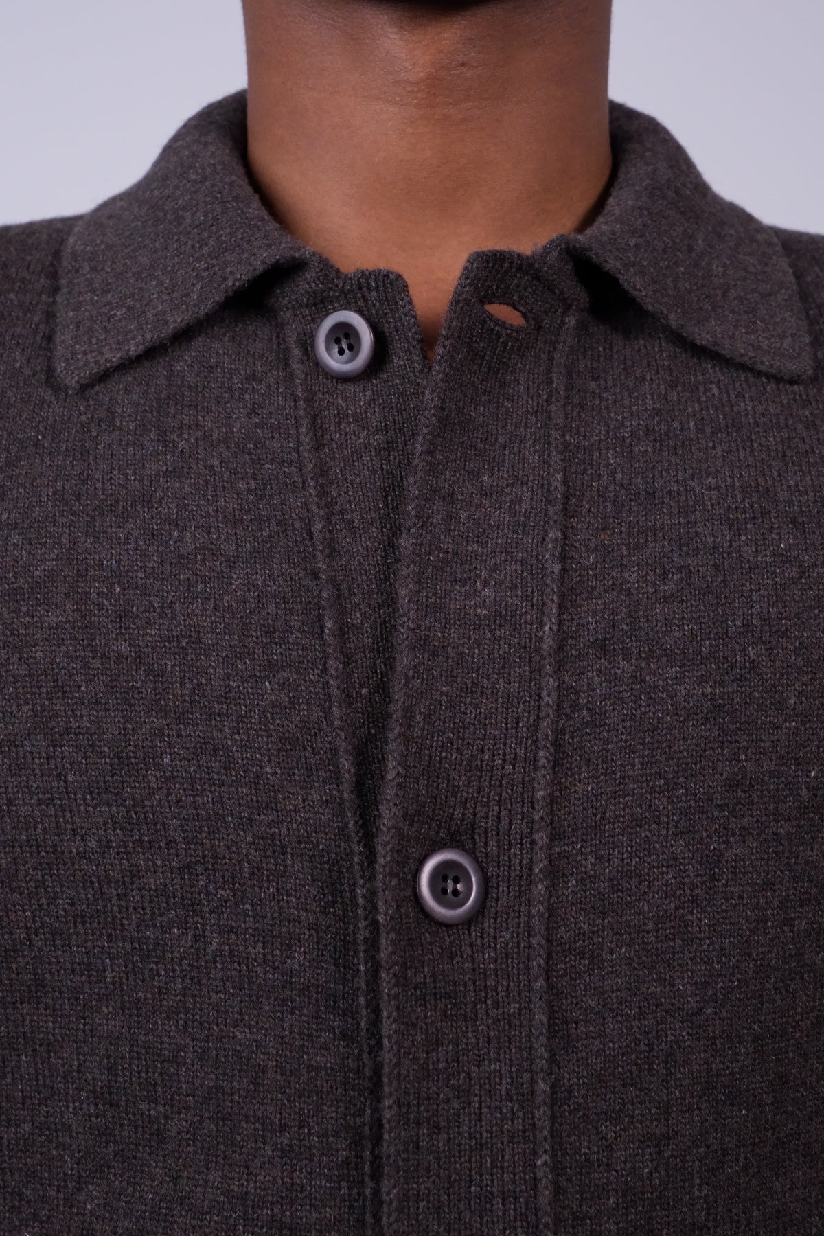 Anholt Lambswool Cardigan Heathland Brown