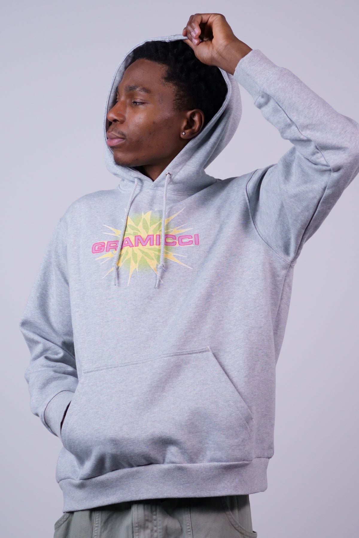 Starburst Hooded Sweatshirt Heather Grey