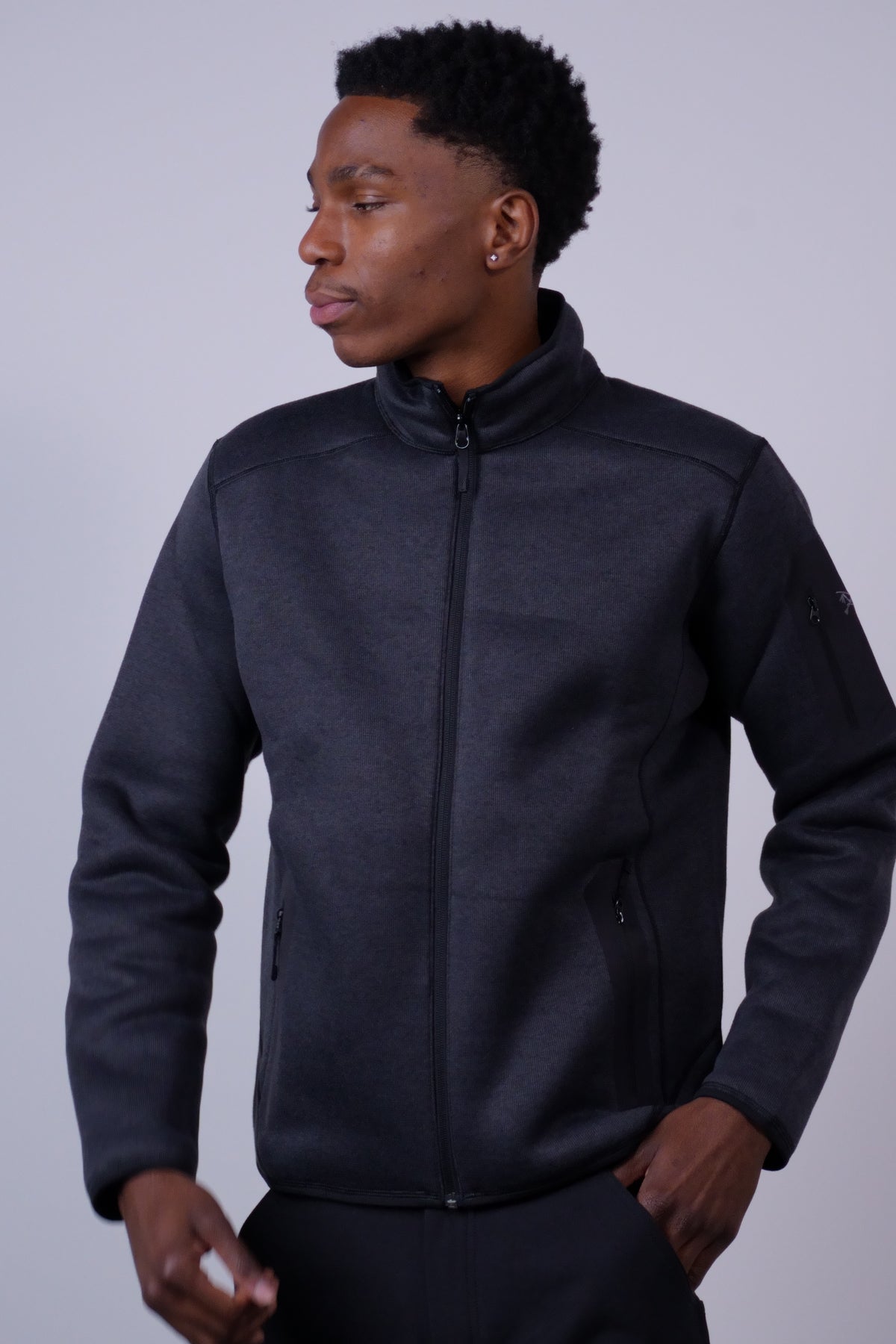 Covert Cardigan M Black Heather