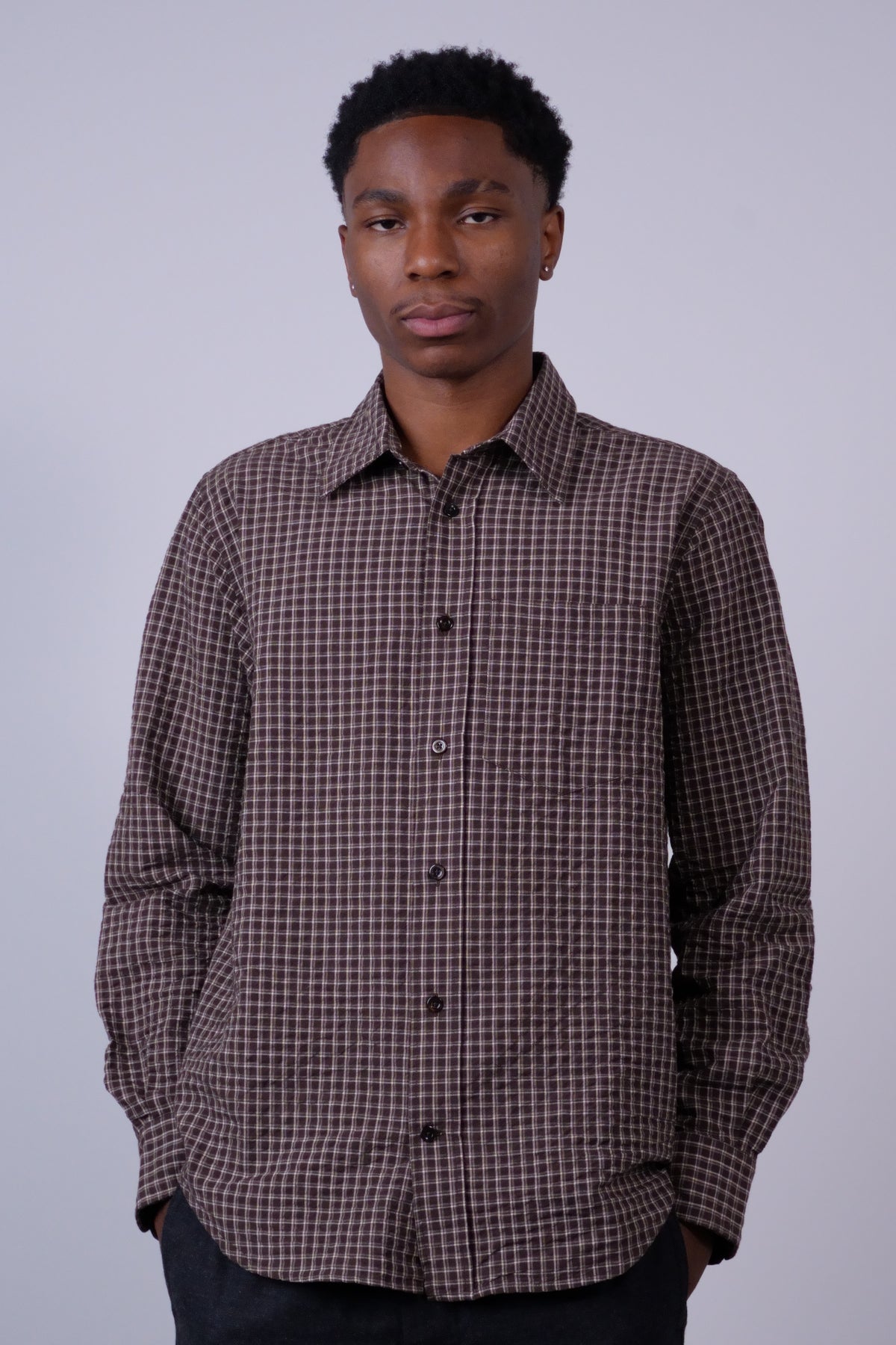 Kongshoved Check Relaxed Shirt Delicioso Brown