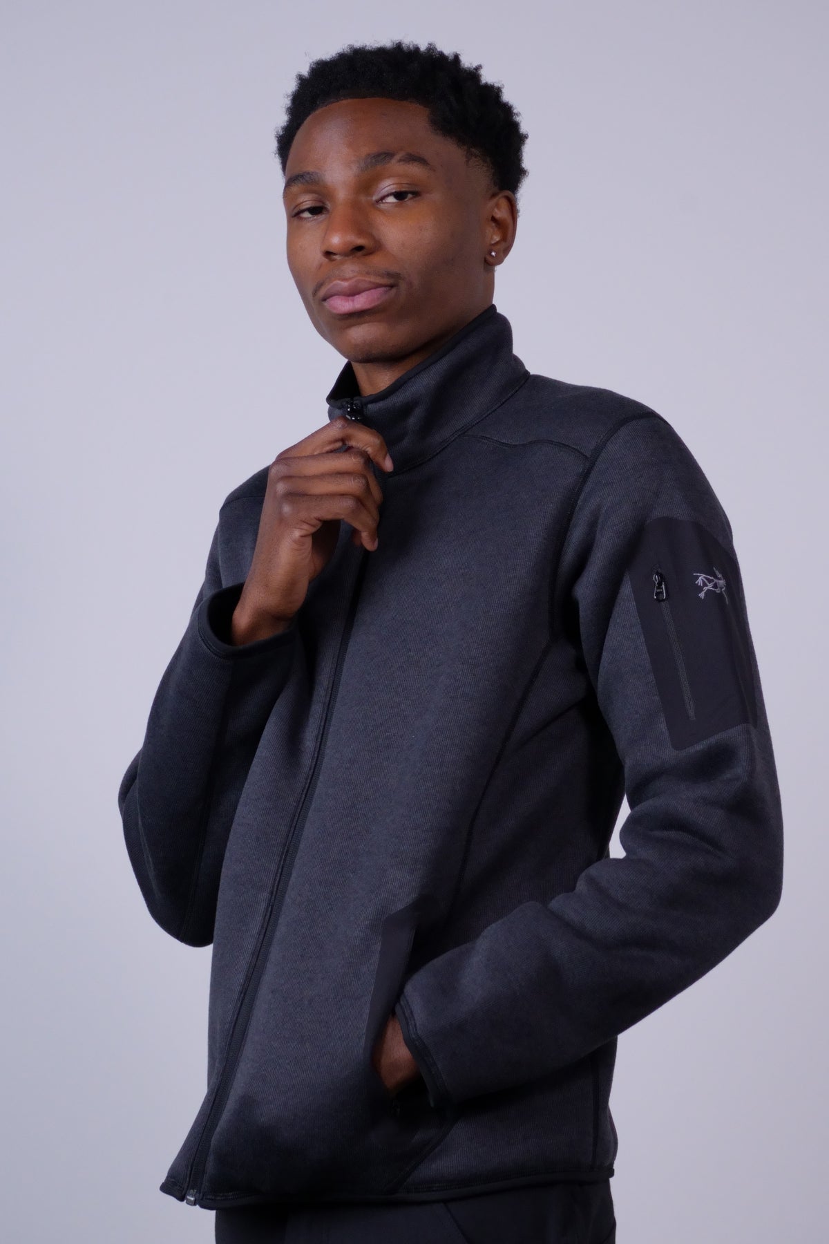 Covert Cardigan M Black Heather