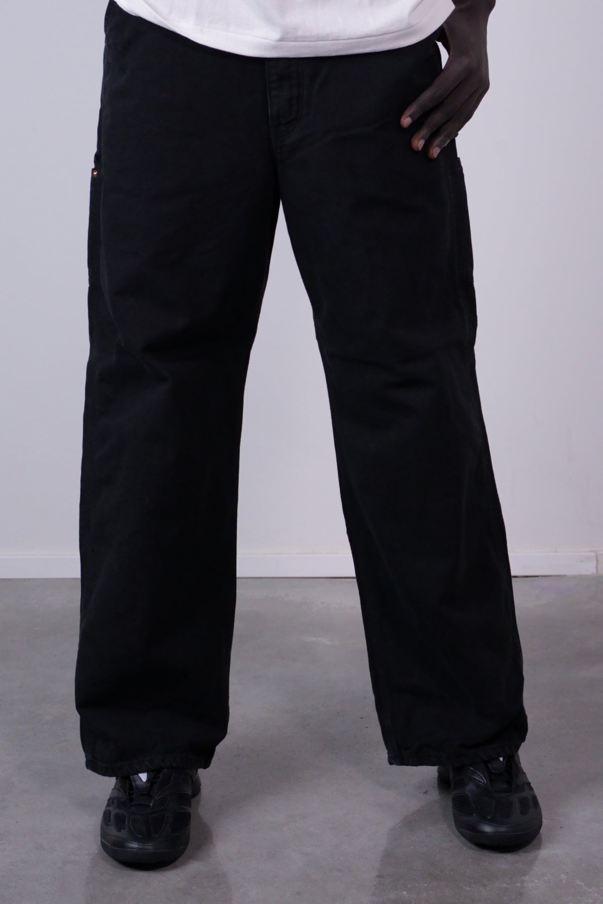 Dad's Fit Oxford Painter Pants Black