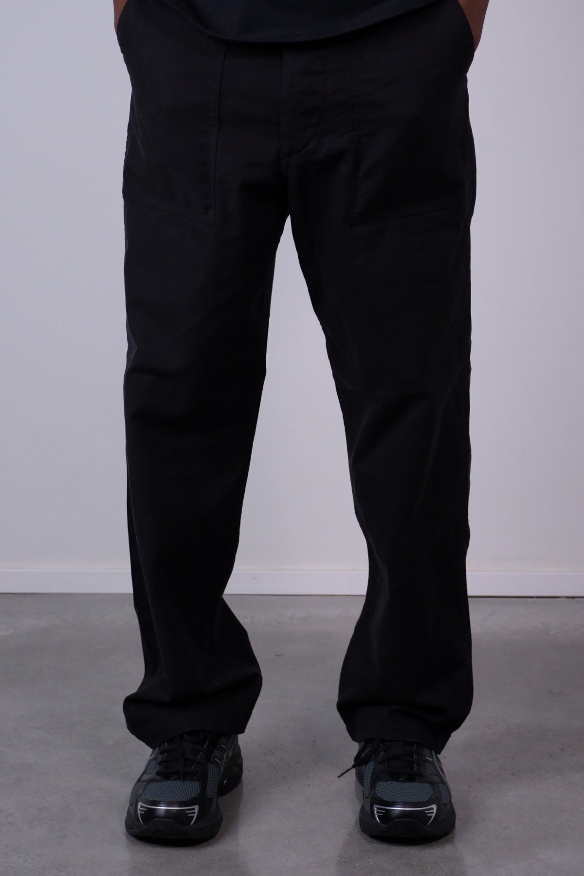 Brushed Serge Fatigue Pants Black (Regular Fit)