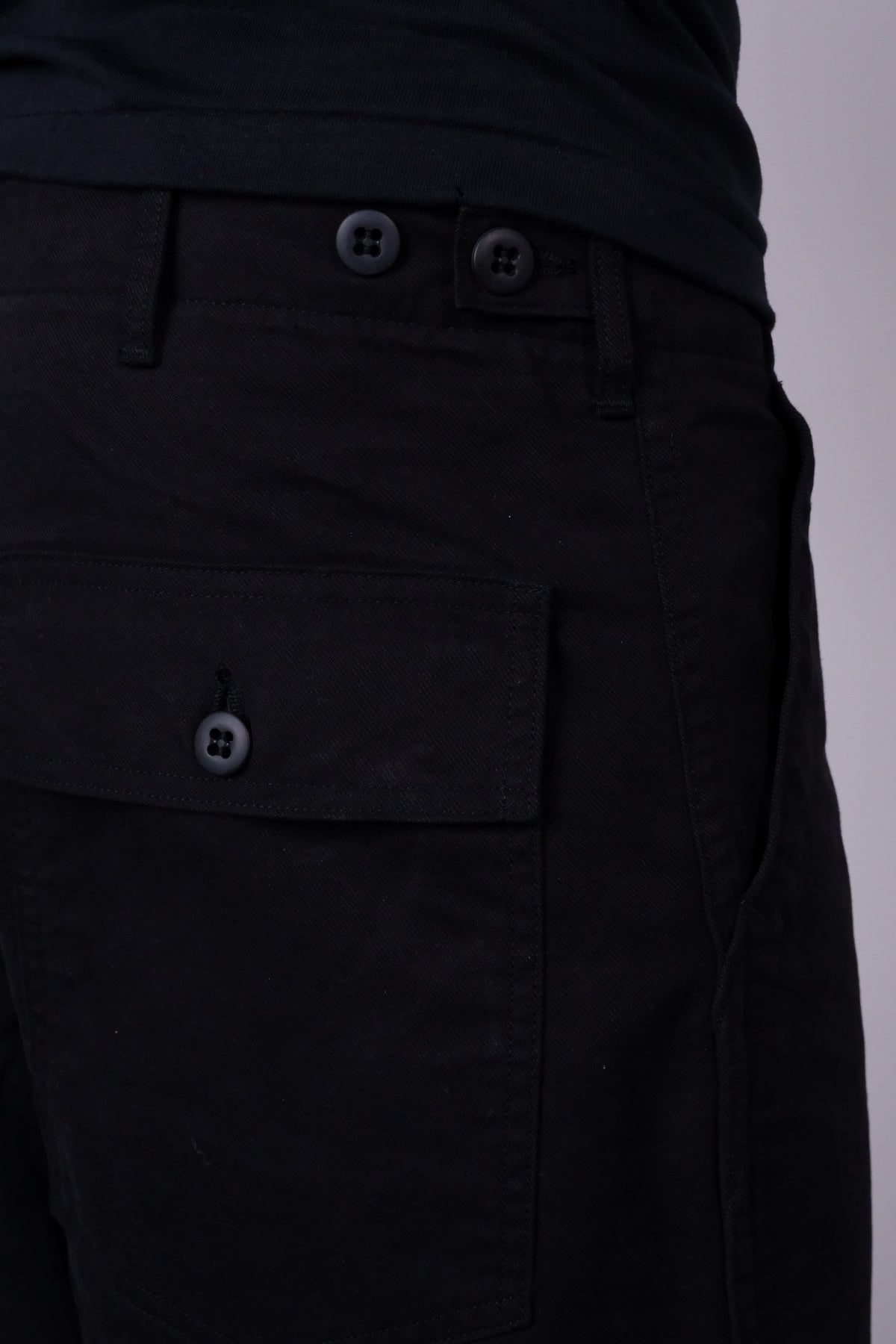 Brushed Serge Fatigue Pants Black (Regular Fit)