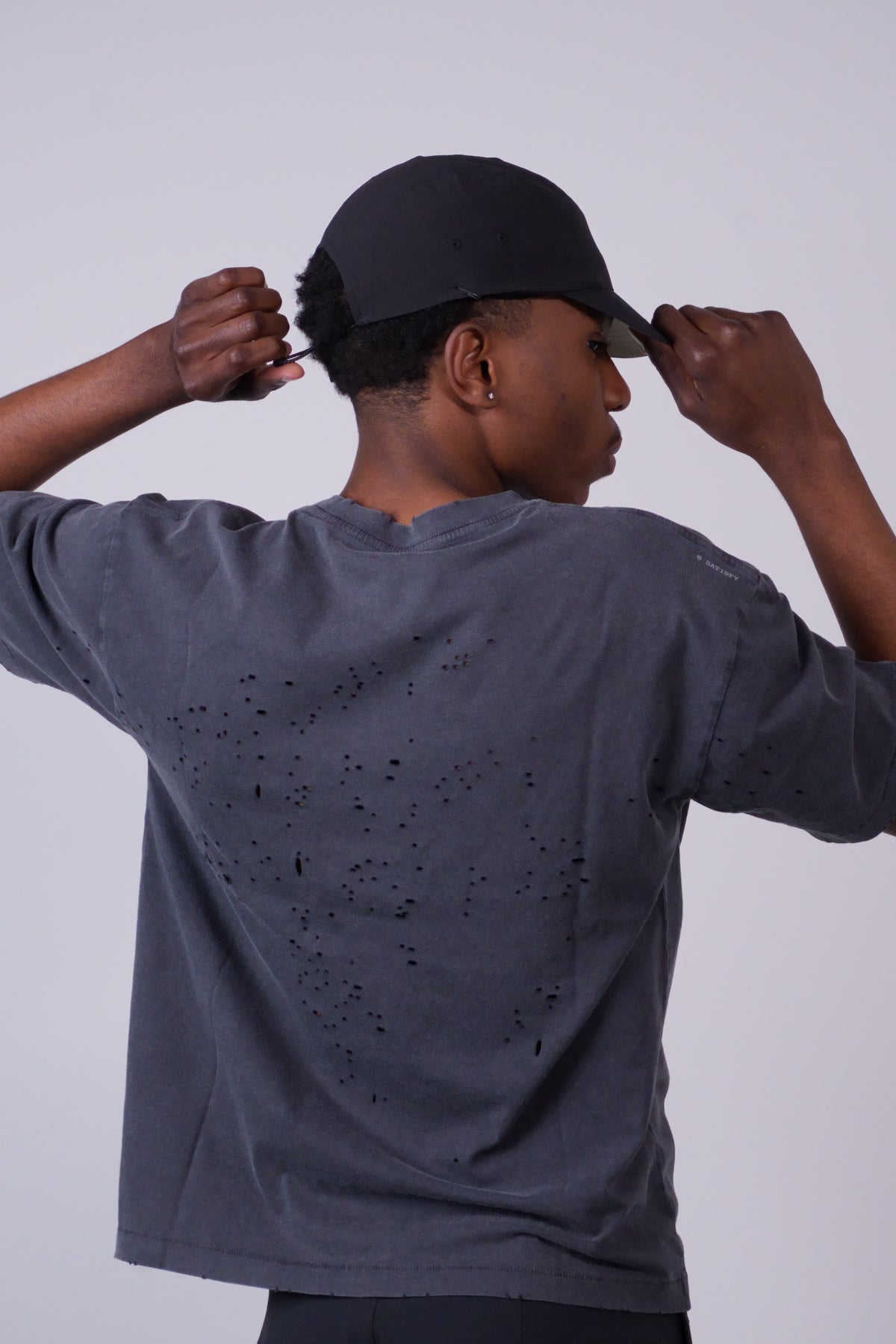 MothTech T-Shirt Aged Black Pochoir