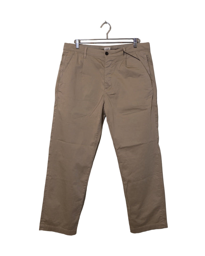 Stretch Sateen Regular Pants - Vintage Khaki