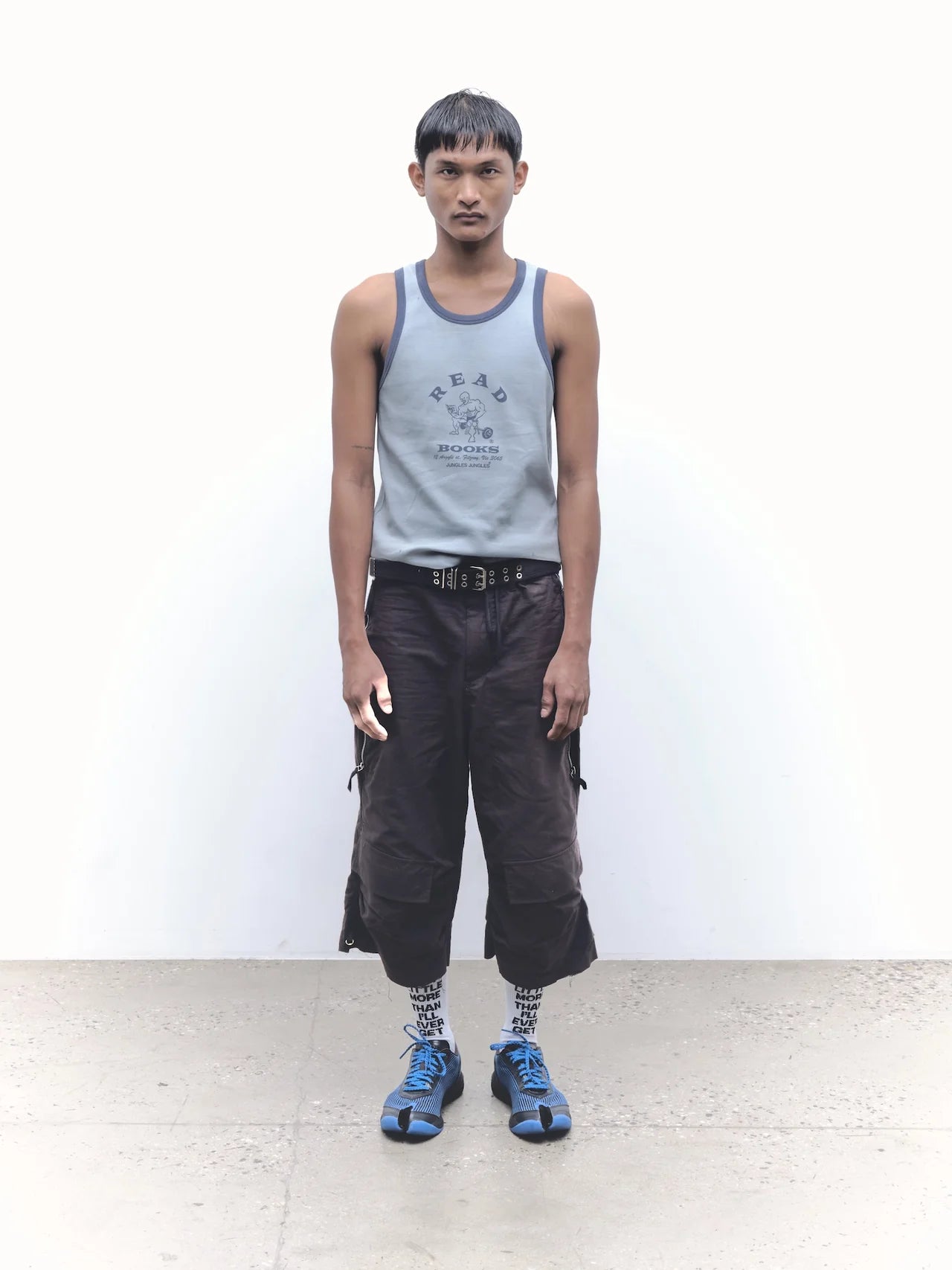 Read More Books Ringer Singlet Blue