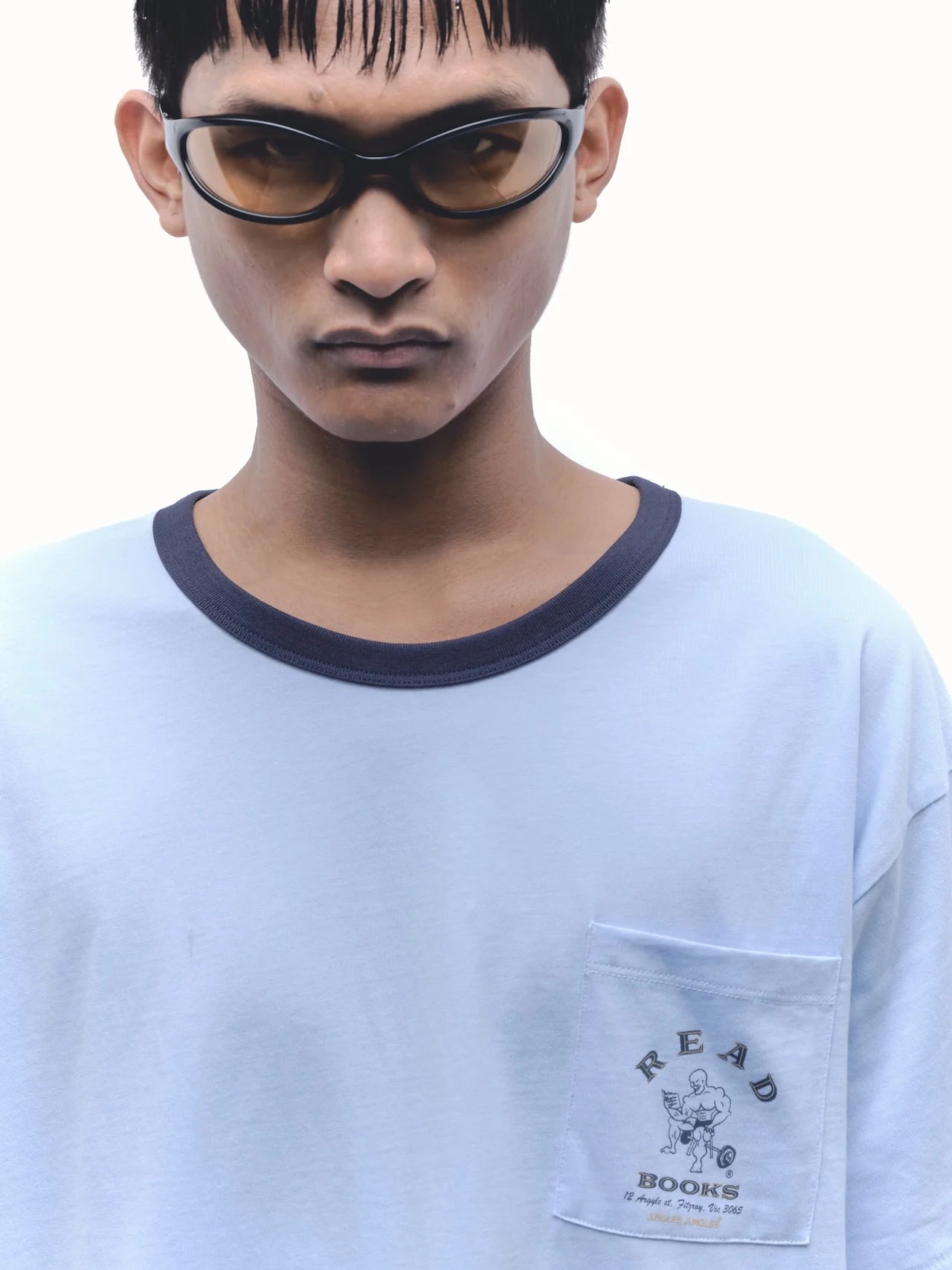 Read More Books Ringer Tee Blue