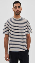 Noah Stripe Tee Stone