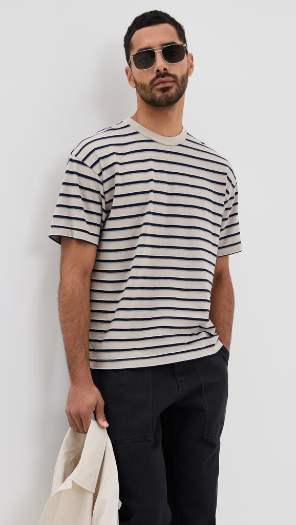 Noah Stripe Tee Stone