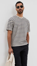 Noah Stripe Tee Stone