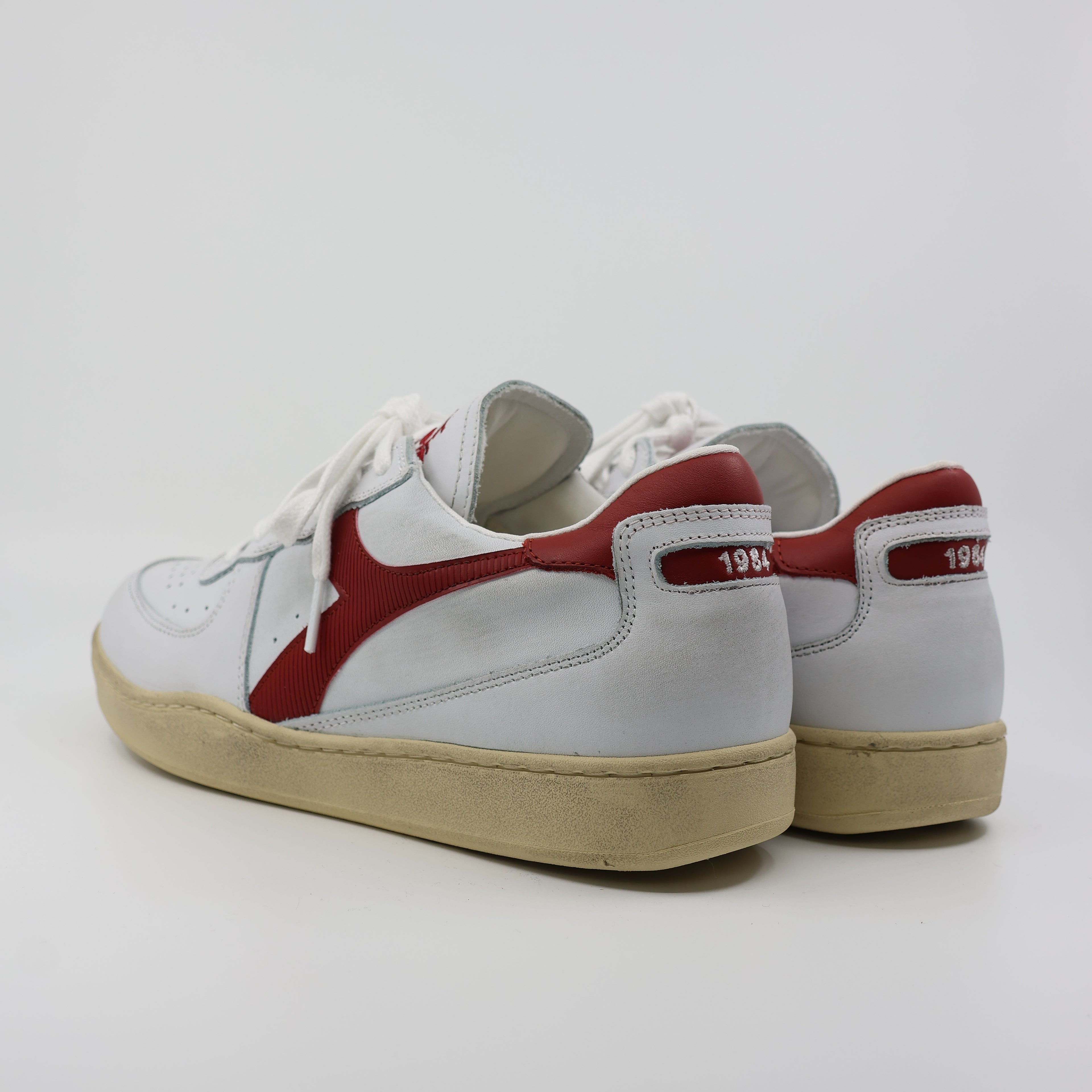 Mi Basket Low Used White/Garnet