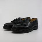 Black Hi-Shine Tassel Loafer