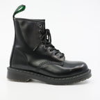 Black Hi-Shine 8 Eye Derby Boot
