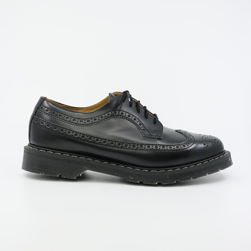 Black Hi-Shine American Brogue Shoe