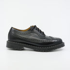 Black Hi-Shine American Brogue Shoe