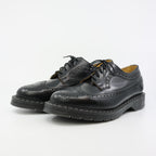 Black Hi-Shine American Brogue Shoe