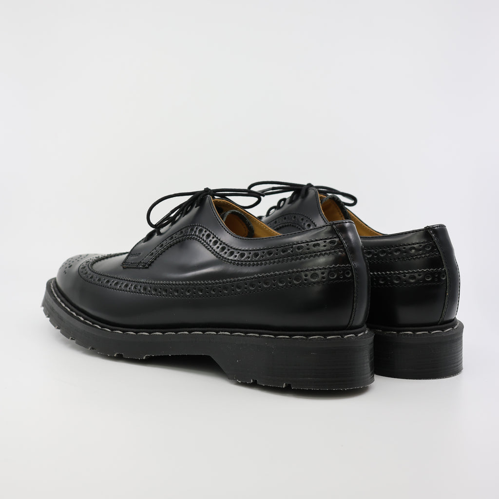 Black Hi-Shine American Brogue Shoe